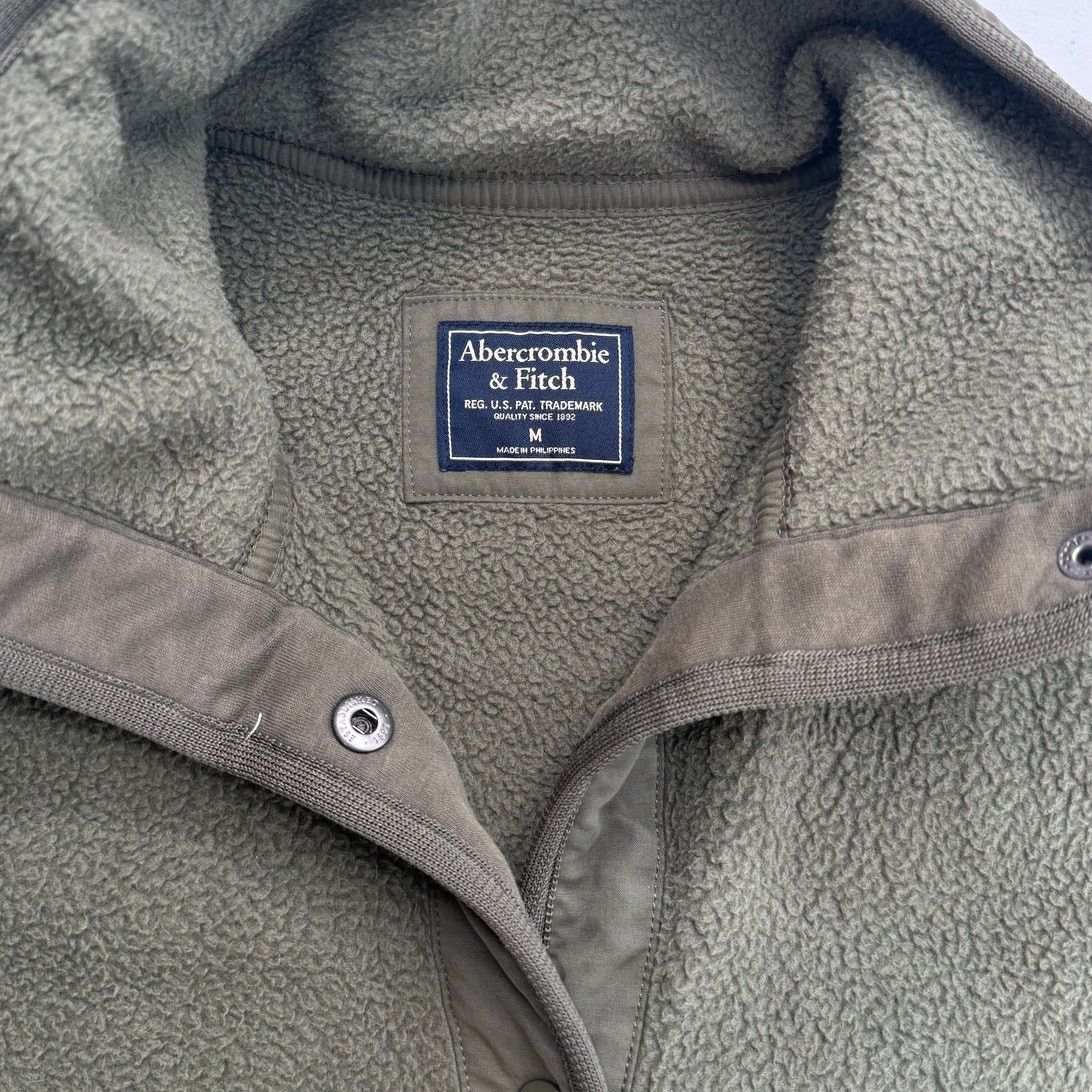 Abercrombie & Fitch Vintage Abercrombie & Fitch Fleece Jacket Olive Green Size M / US 6-8 / IT 42-44 - 5 Thumbnail