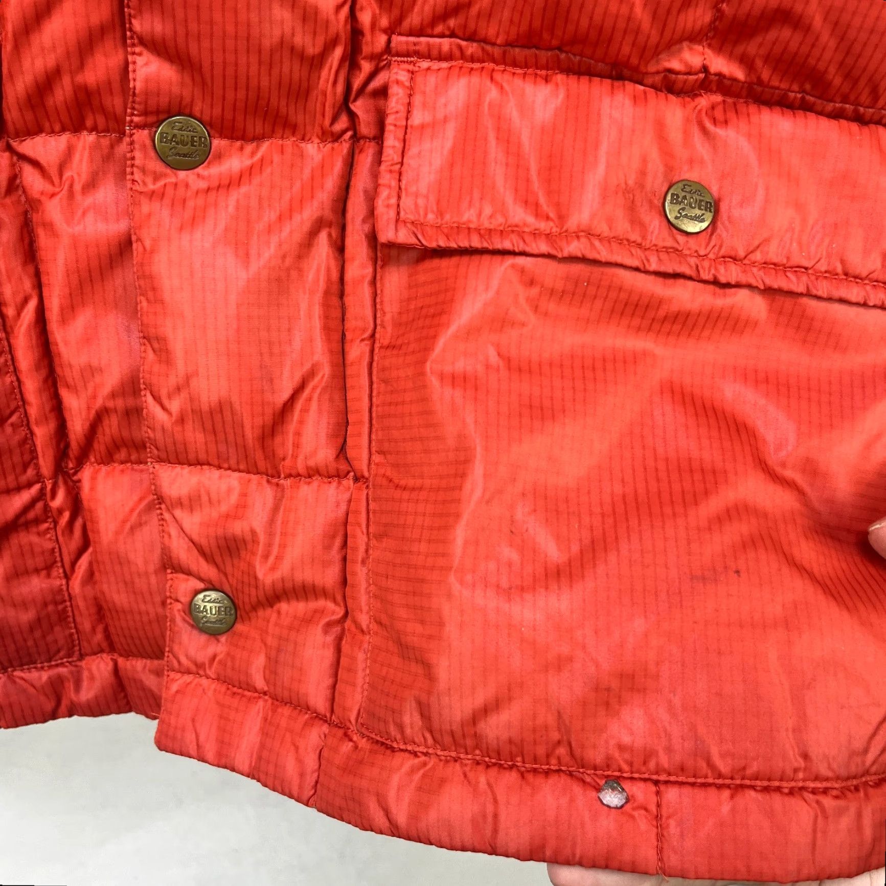 Eddie Bauer VINTAGE Eddie Bauer Puffer Jacket Large Men Goose Down Nylon Orange 90s Streetwear Down Insulation Casual Winter Jacket Size US L / EU 52-54 / 3 - 5 Thumbnail