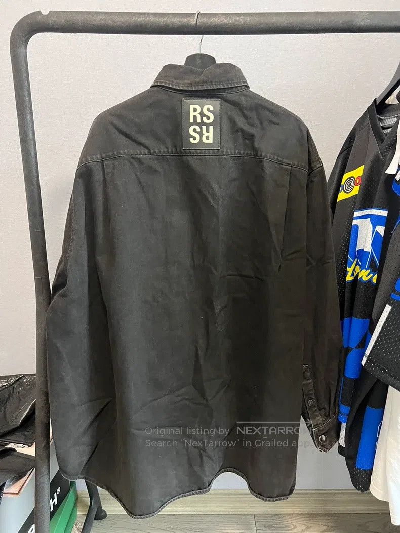 Raf Simons Raf Simons AW21 show style leather tag denim jacket Size US S / EU 44-46 / 1 - 2 Thumbnail