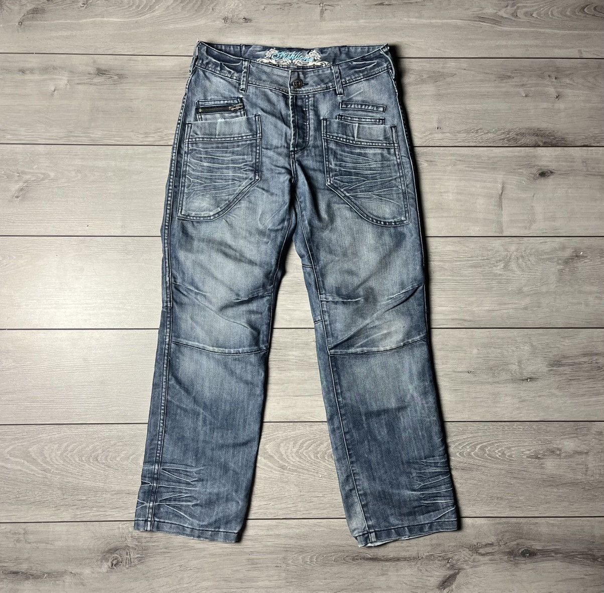 Japanese Brand Fishbone vintage denim jeans drip y2k faded Japanese Size US 32 / EU 48 - 1 Thumbnail