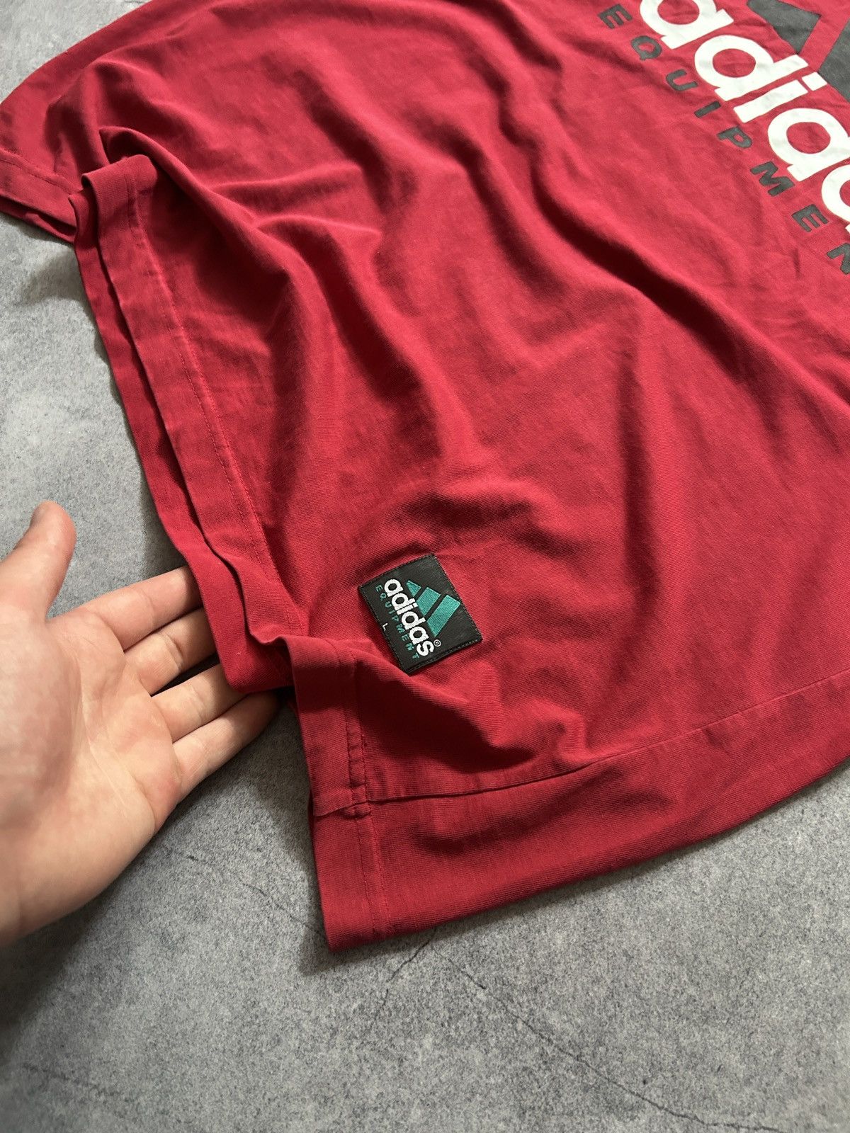 Equipment Vintage Adidas Equipment big logo red shirt mens Size US L / EU 52-54 / 3 - 3 Thumbnail
