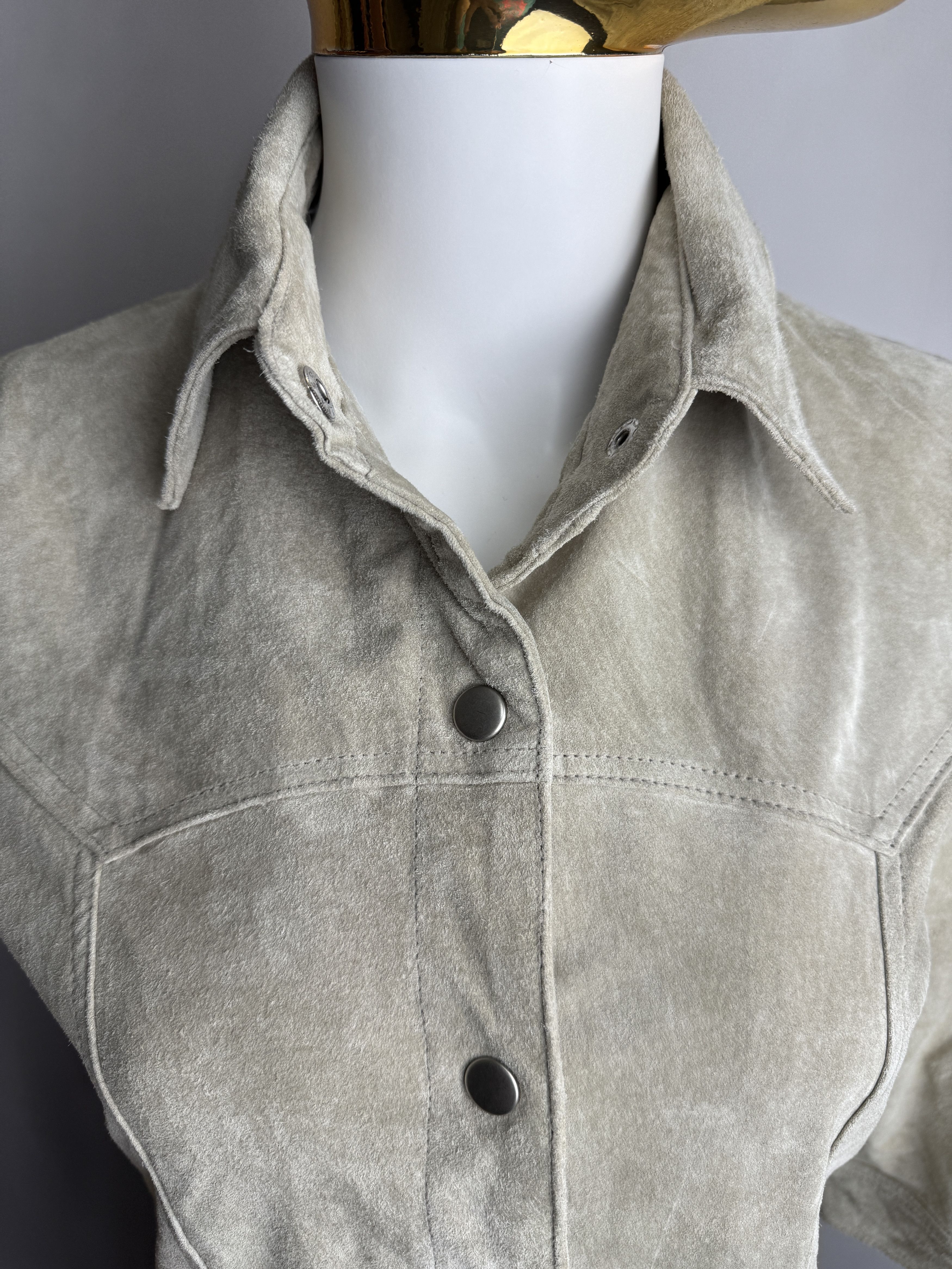 Genuine Leather × Leather × Vintage VERO MODA vintage women’s long suede jacket Size S / US 4 / IT 40 - 3 Thumbnail