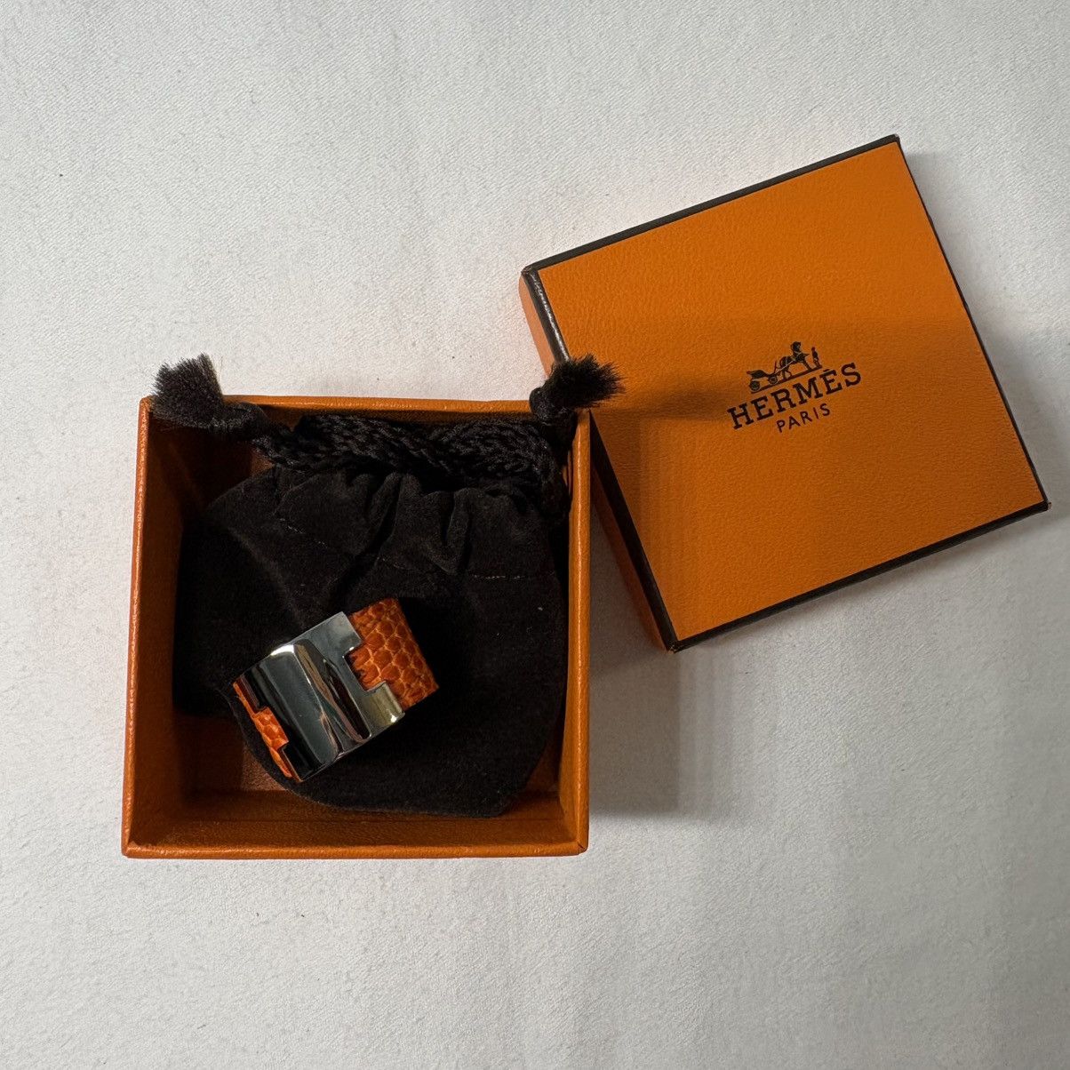 Hermes AUTHENTIC Hermes Olympe Ring with Lizard Leather Size ONE SIZE - 4 Thumbnail
