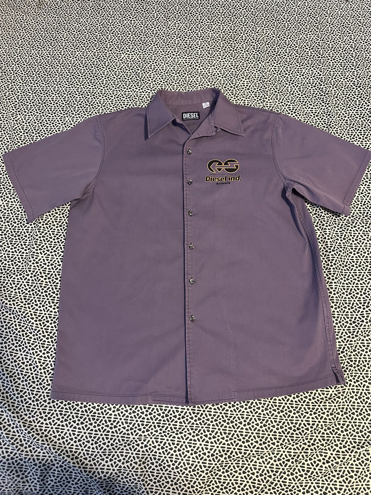 image of Diesel Men’S Oversized Button Up in Purple, Men's (Size Small)