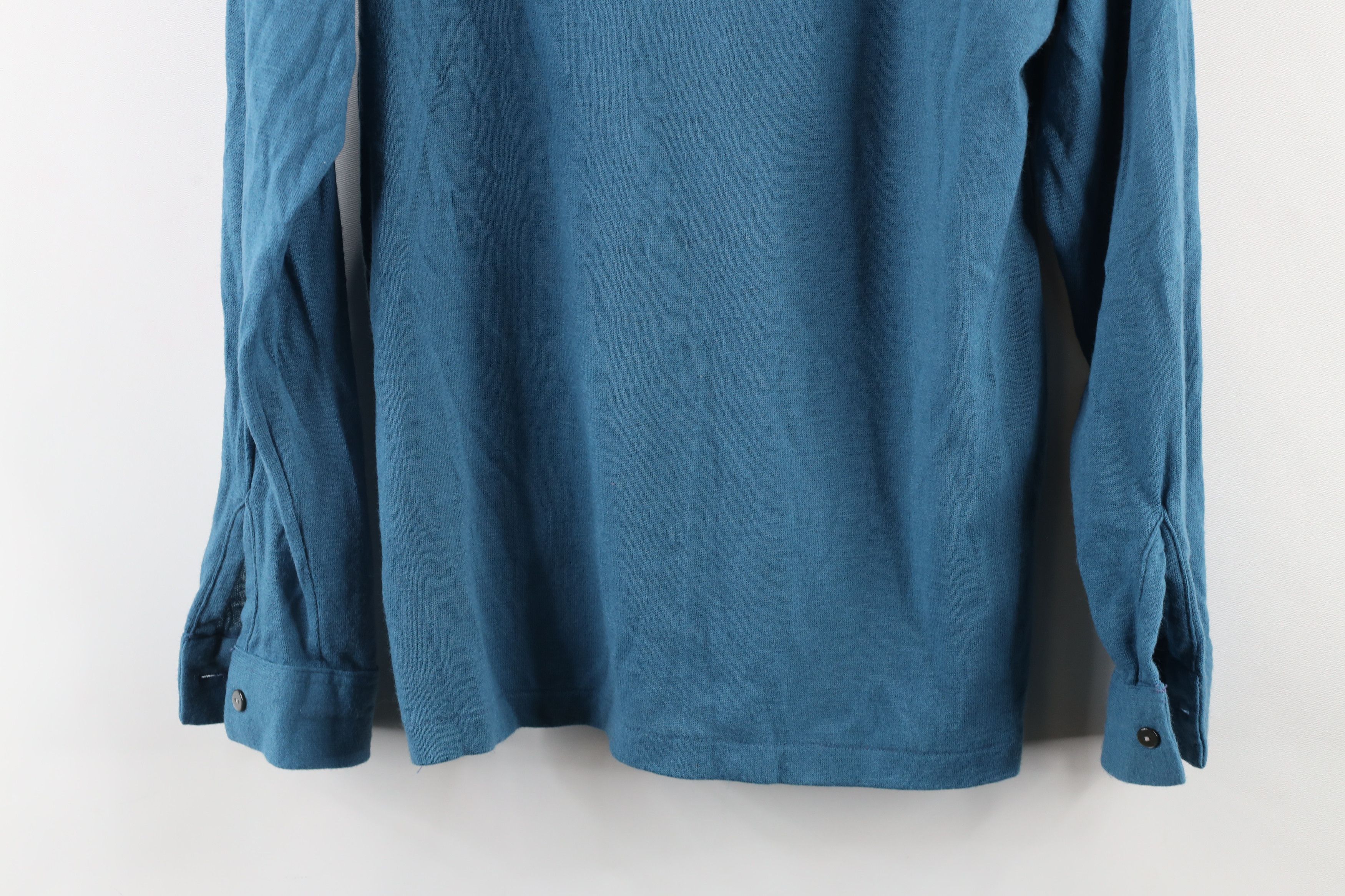 Vintage Vintage 60s 70s Streetwear Knit Long Sleeve Polo Blue USA Size US M / EU 48-50 / 2 - 10 Thumbnail