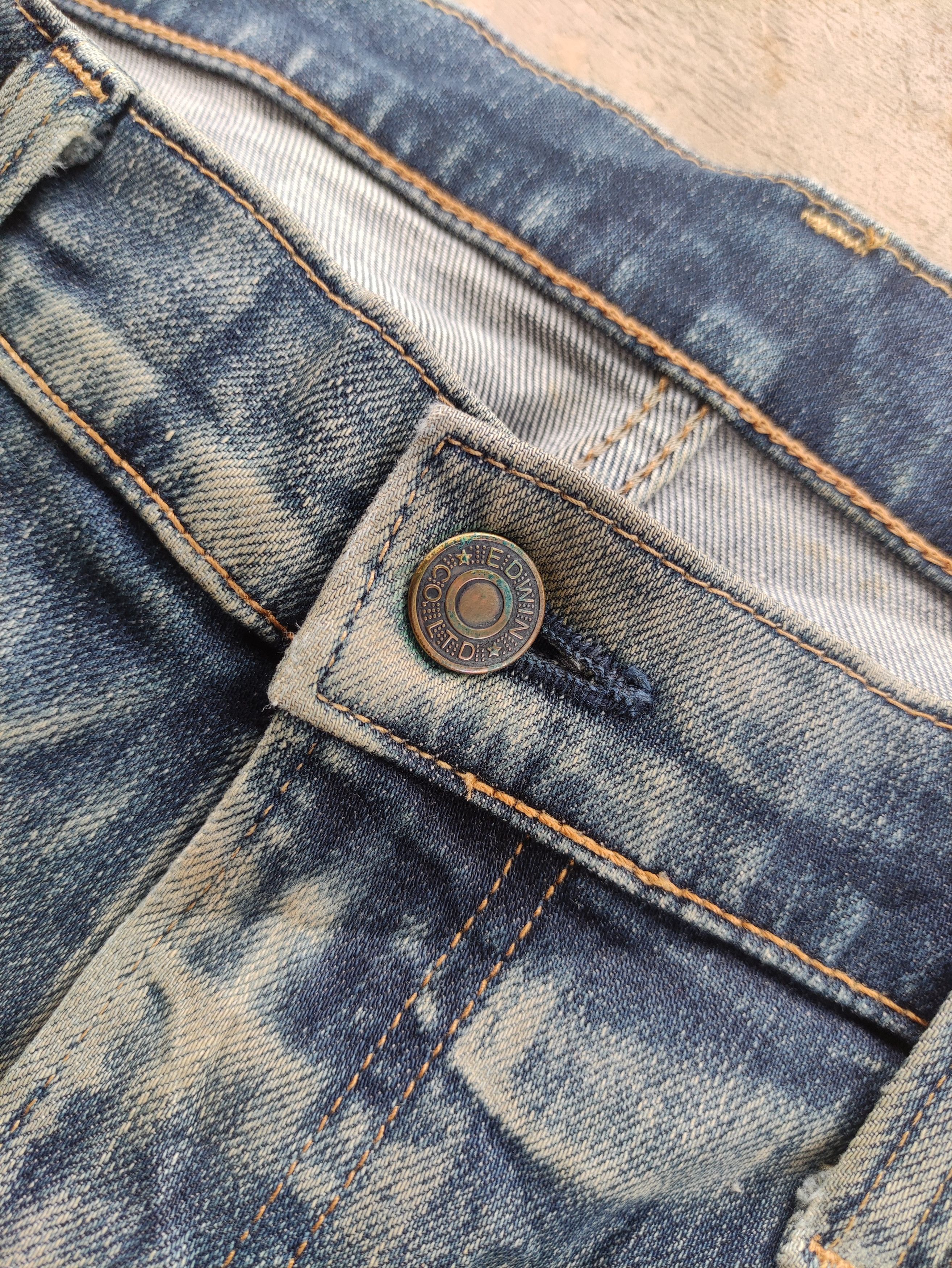 Edwin Vintage Edwin Japan Jean Distressed Faded Denim Size US 36 / EU 52 - 5 Thumbnail