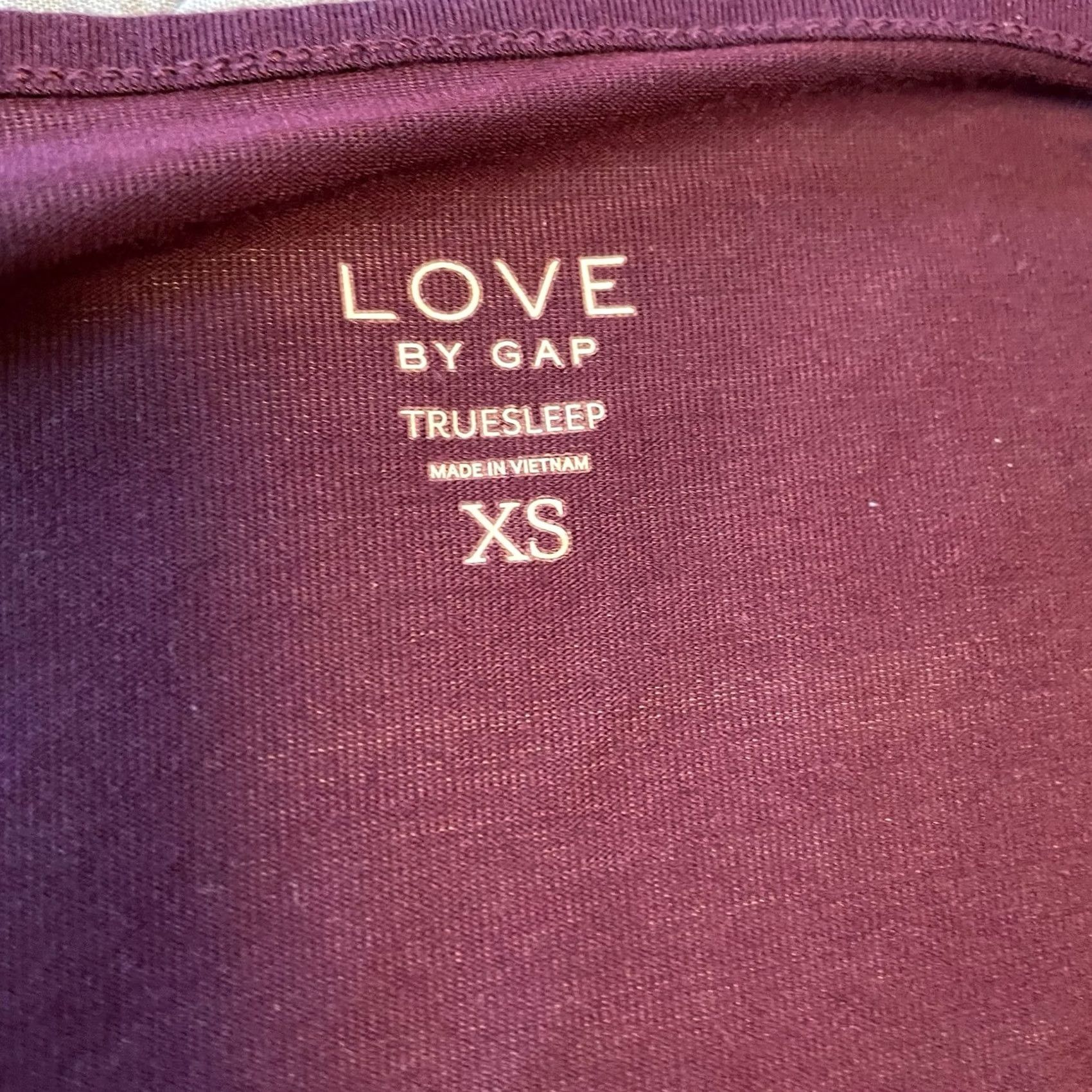 Gap Gap Love By Gap Modal Pajama Top True Sleep Lounge Wear Womens XS Plum Cranberry Size XS / US 0-2 / IT 36-38 - 3 Thumbnail