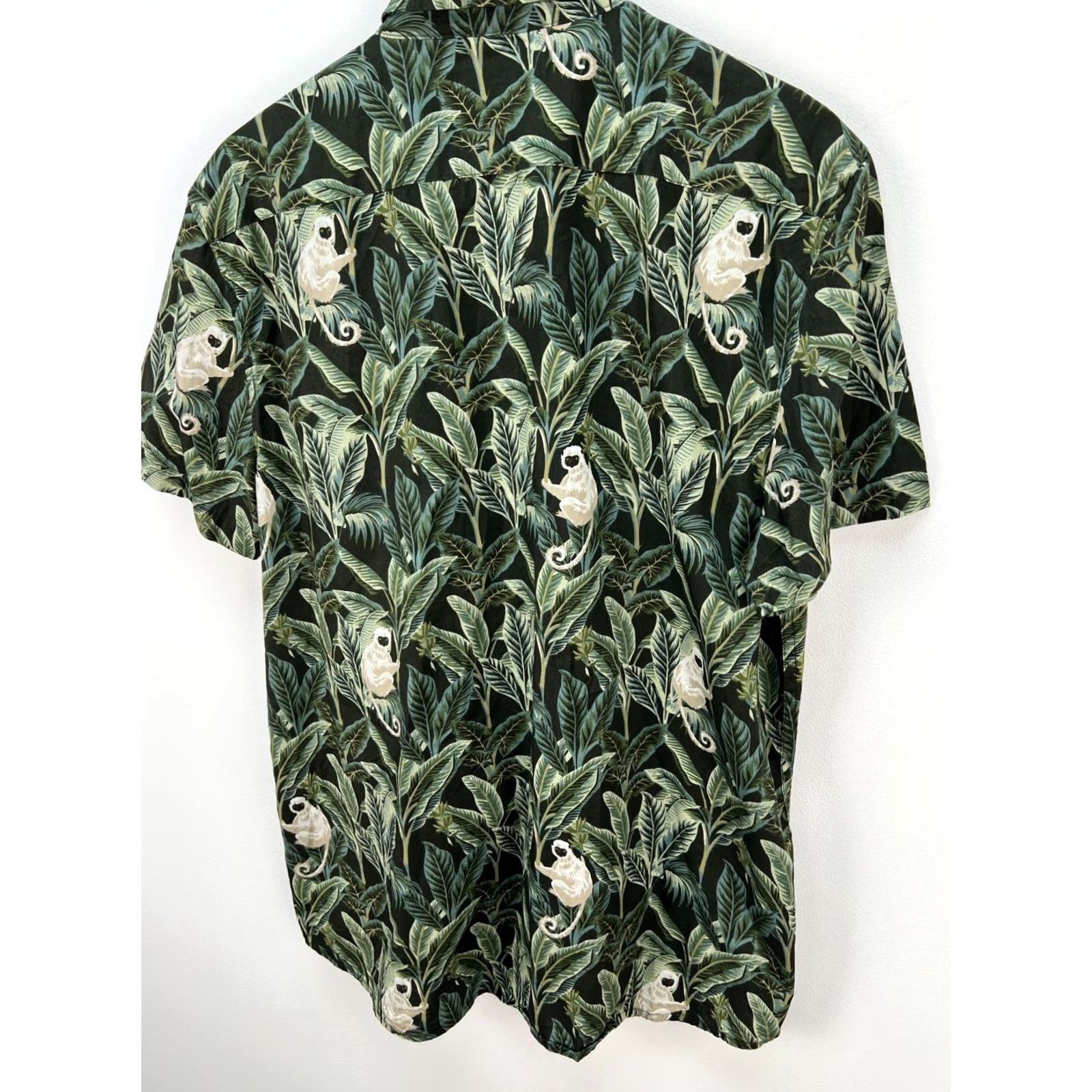 ASH Porter + Ash Men’s Short Sleeve Button-Up Shirt Tropical Monkey Print Size L Size US L / EU 52-54 / 3 - 6 Thumbnail