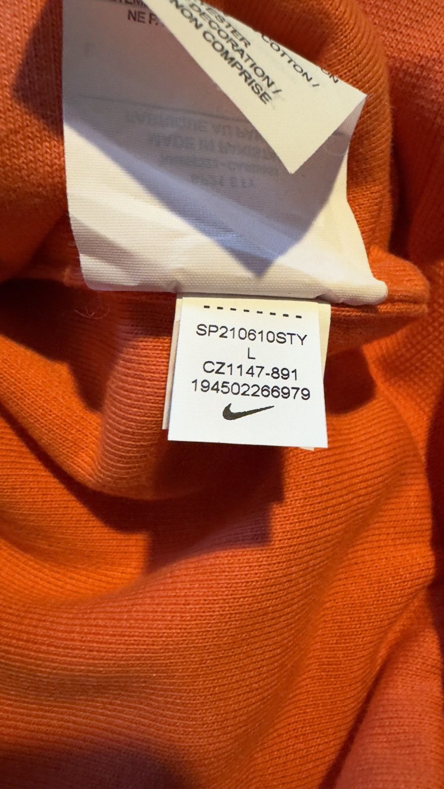 Cactus Plant Flea Market × Nike CPFM Nike Double Orange Hooded Pullover Size US L / EU 52-54 / 3 - 4 Thumbnail