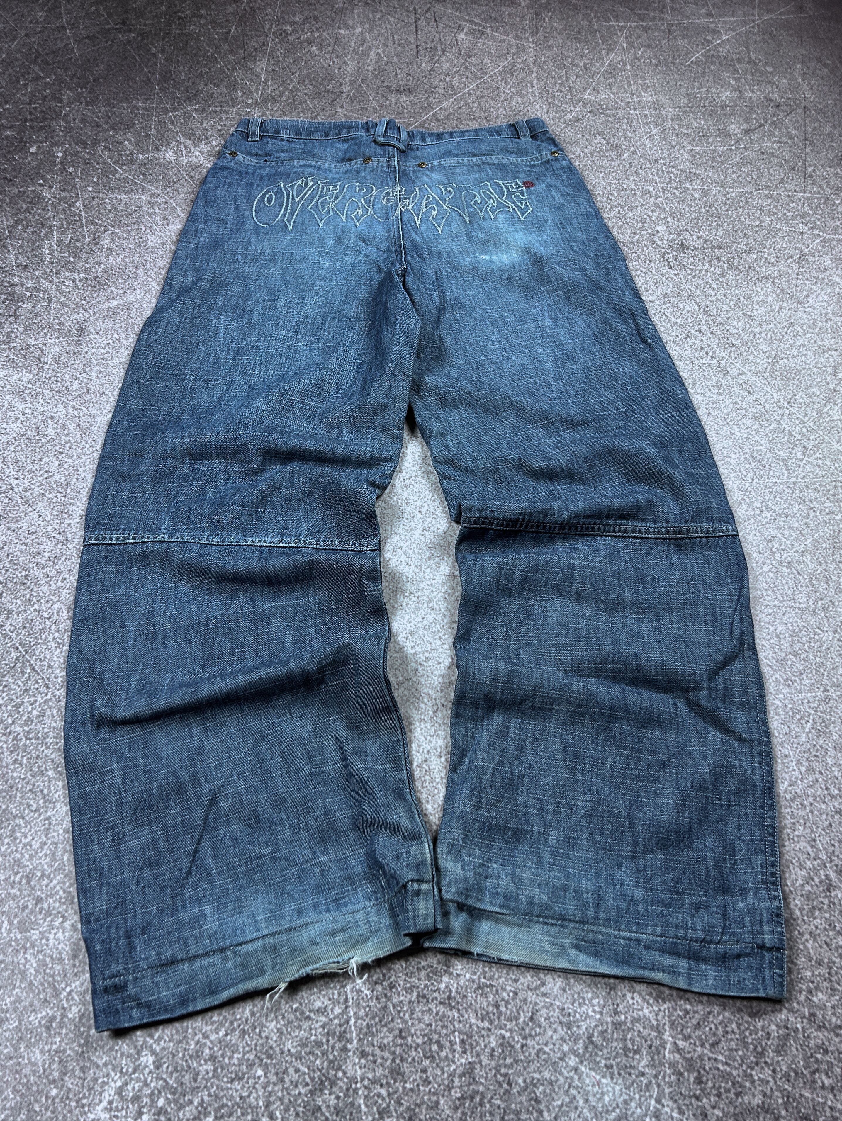 Designer VTG BAGGY RAP SK8 JNCO RICK OWENS STYLE WASHED JEANS Y2K Size US 30 / EU 46 - 2 Thumbnail