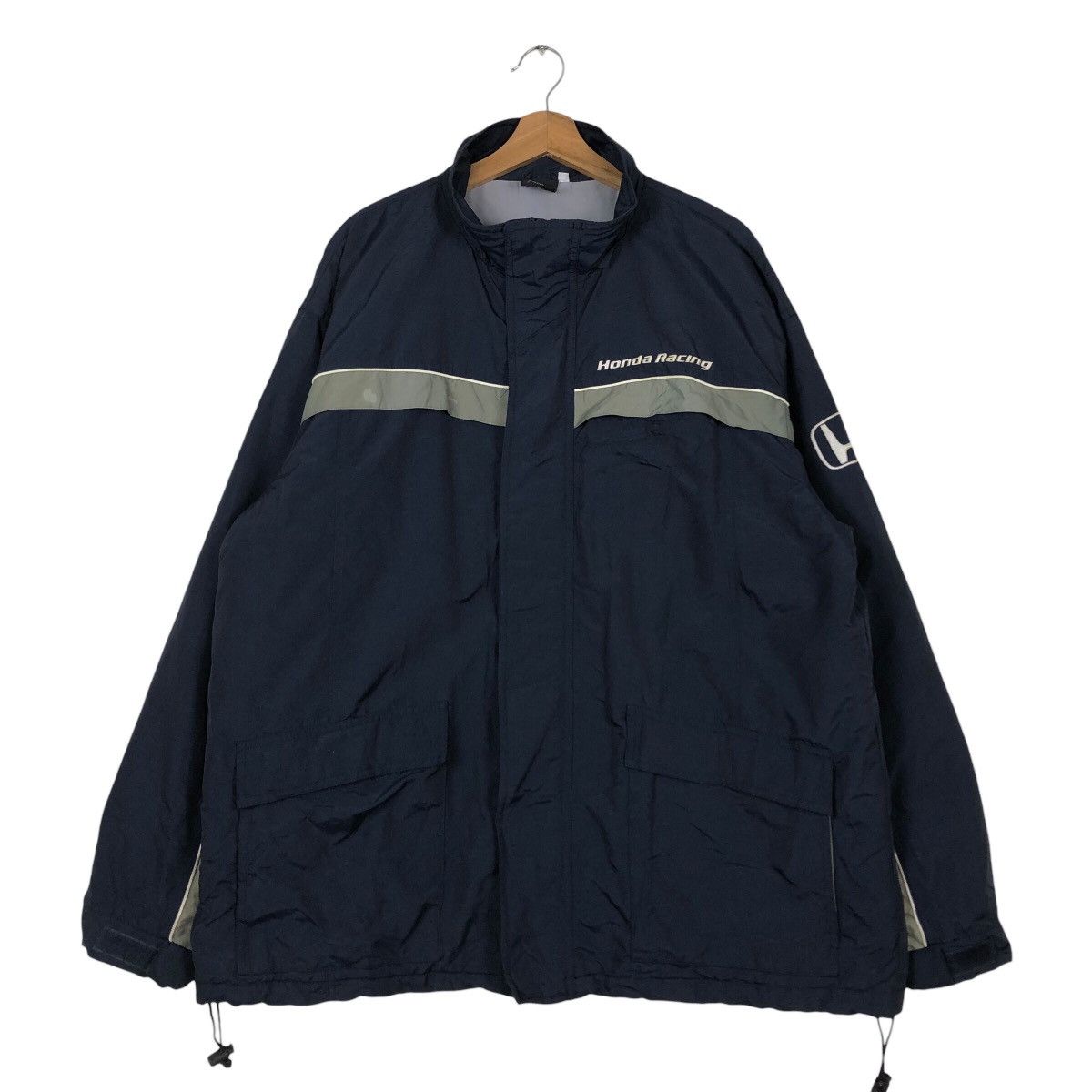 Honda 📌Vintage Biker Racing Bomber Jacket Honda Big Logo Size US L / EU 52-54 / 3 - 2 Thumbnail