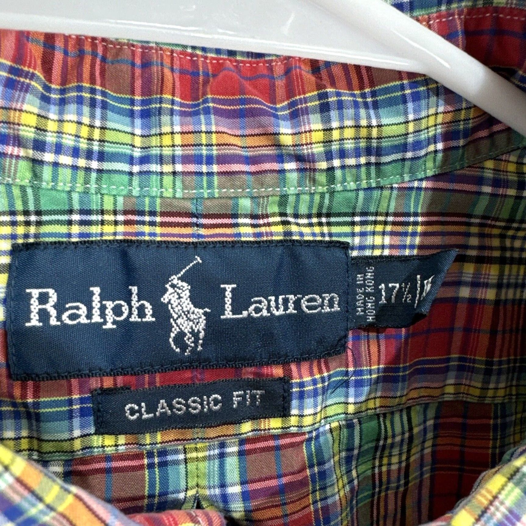 Polo Ralph Lauren VINTAGE Polo Ralph Lauren Mens Classic Fit Shirt XL Plaid Long Sleeve Button-Up Size US XL / EU 56 / 4 - 2 Thumbnail