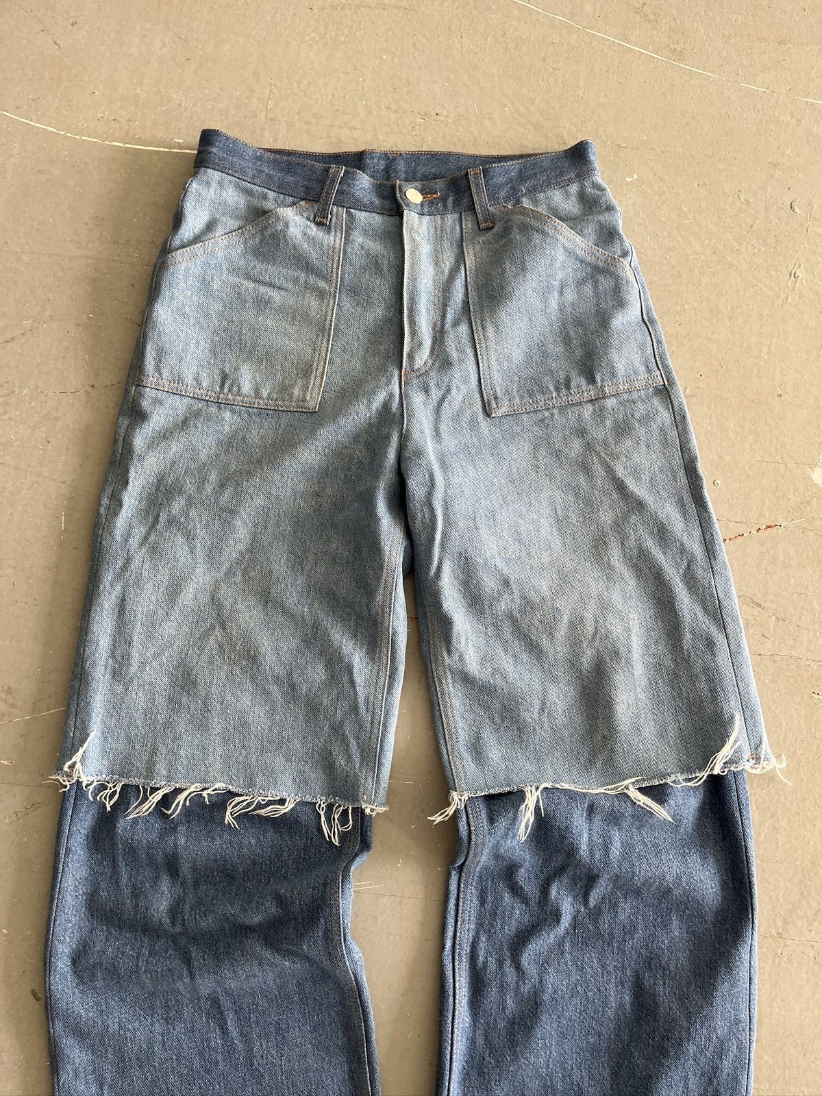 AVAVAV AVAVAV Two Tone Layered Jeans (unisex) Size US 30 / EU 46 - 2 Thumbnail