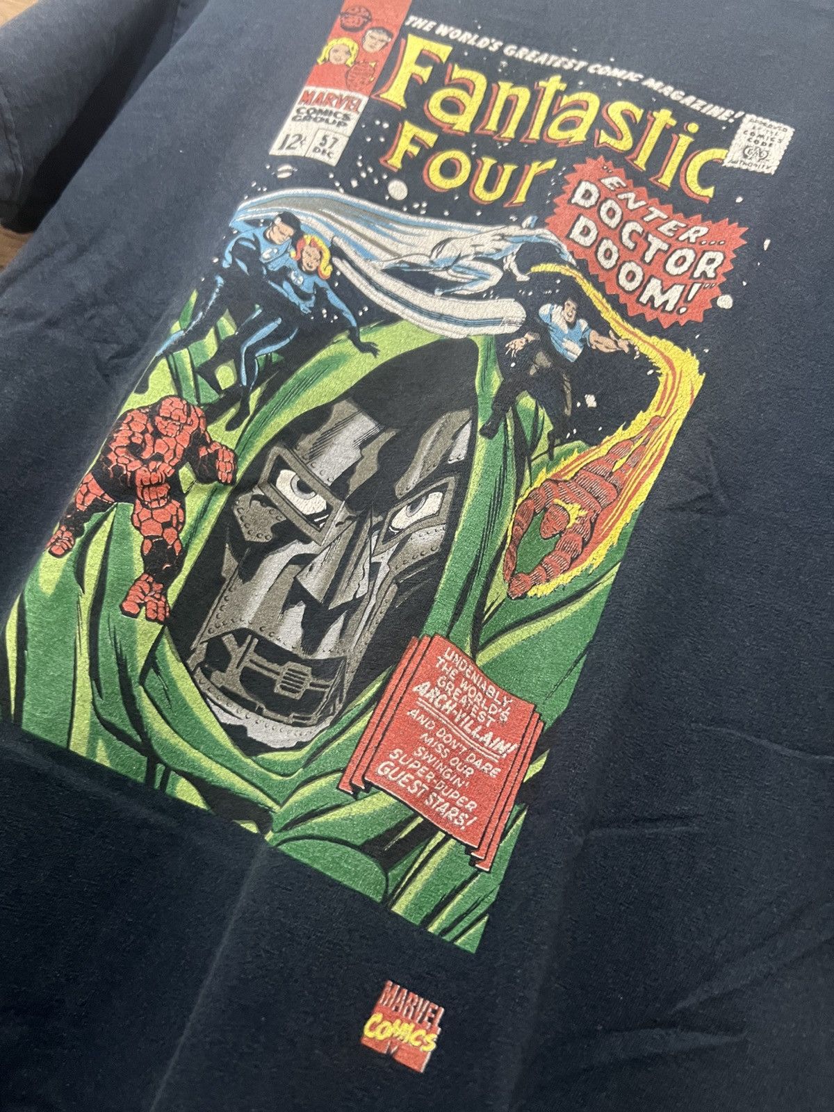 Marvel Comics × Vintage 00s Fantastic Four Enter Doctor Doom Comics Poster Promo Size US L / EU 52-54 / 3 - 4 Thumbnail