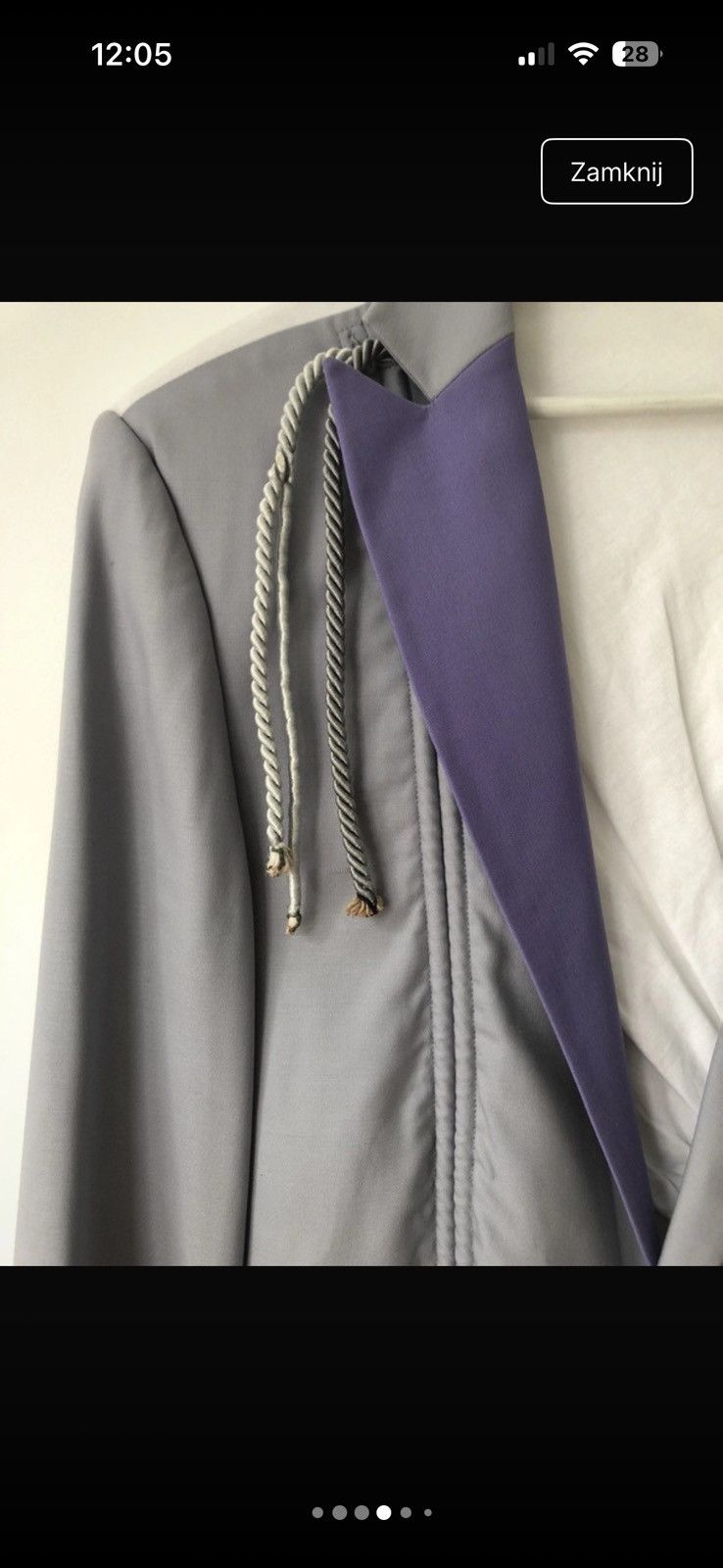 Other Wool suit jacket blazer with white drapped back FREEDOM Size 42R - 9 Thumbnail