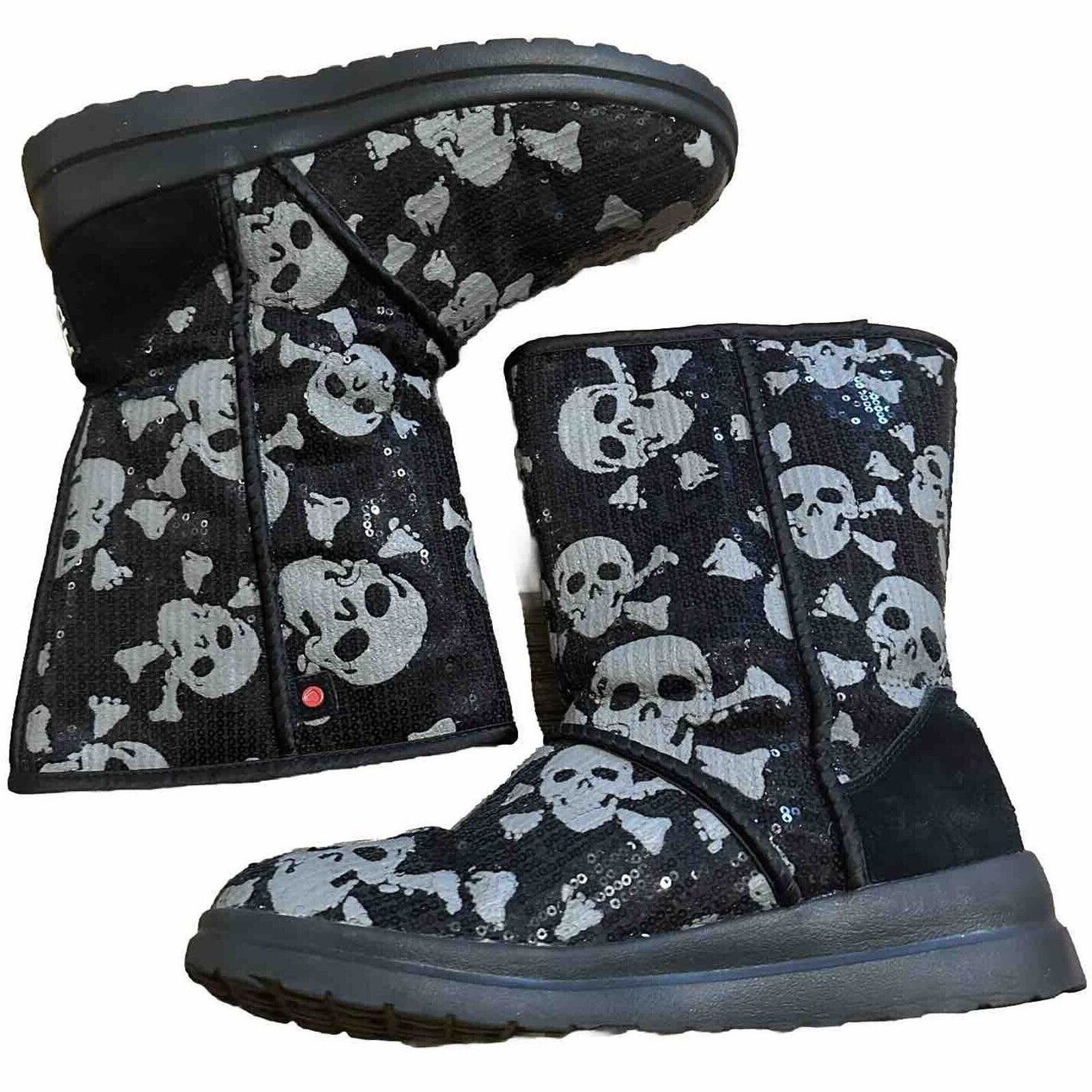 Ugg Authentic Ugg Skull emo Punk Sequin Boots Womens 10 Grailed