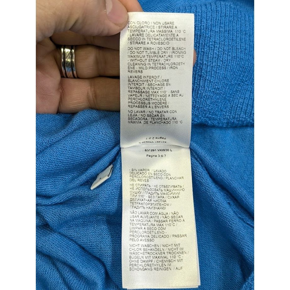 Bottega Veneta o1rshd1 Off Gauge Superfine Cashmere Sweater in Blue Size US L / EU 52-54 / 3 - 15 Thumbnail