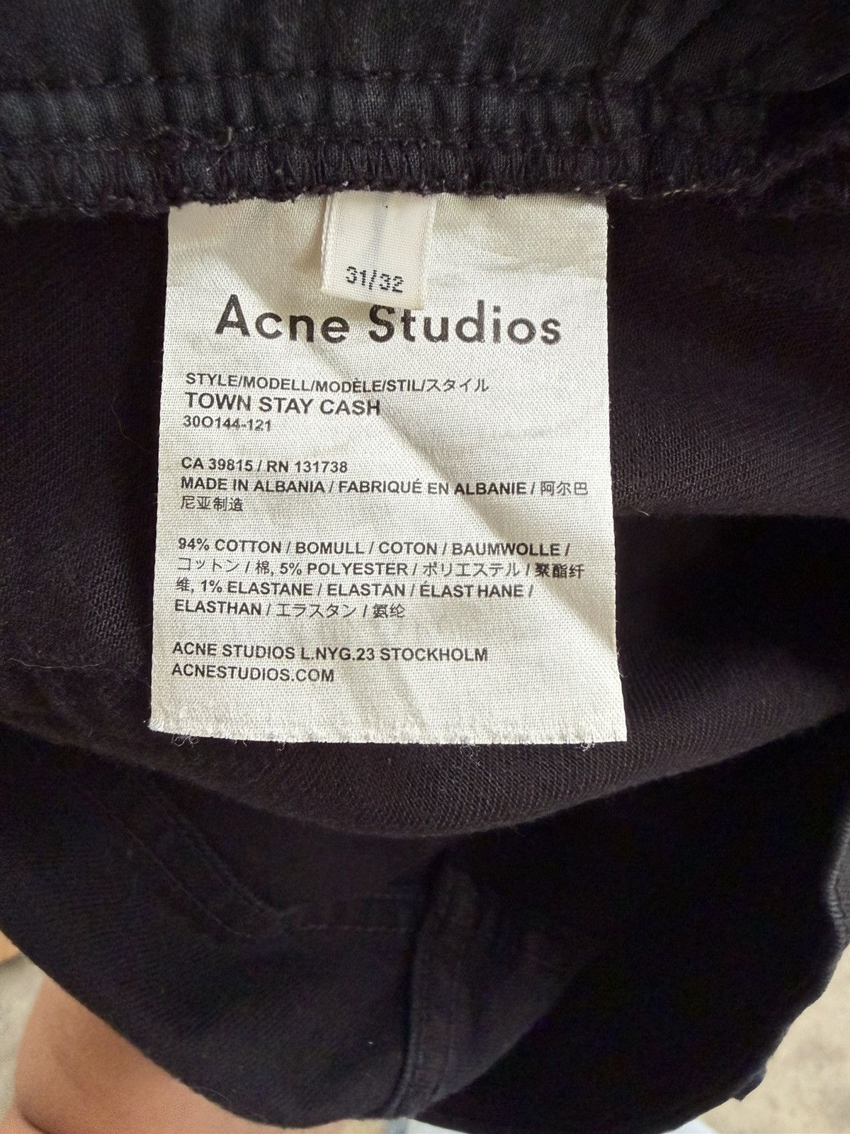 Acne Studios Town Stay Cash Black Denim Jeans Size US 31 - 4 Thumbnail