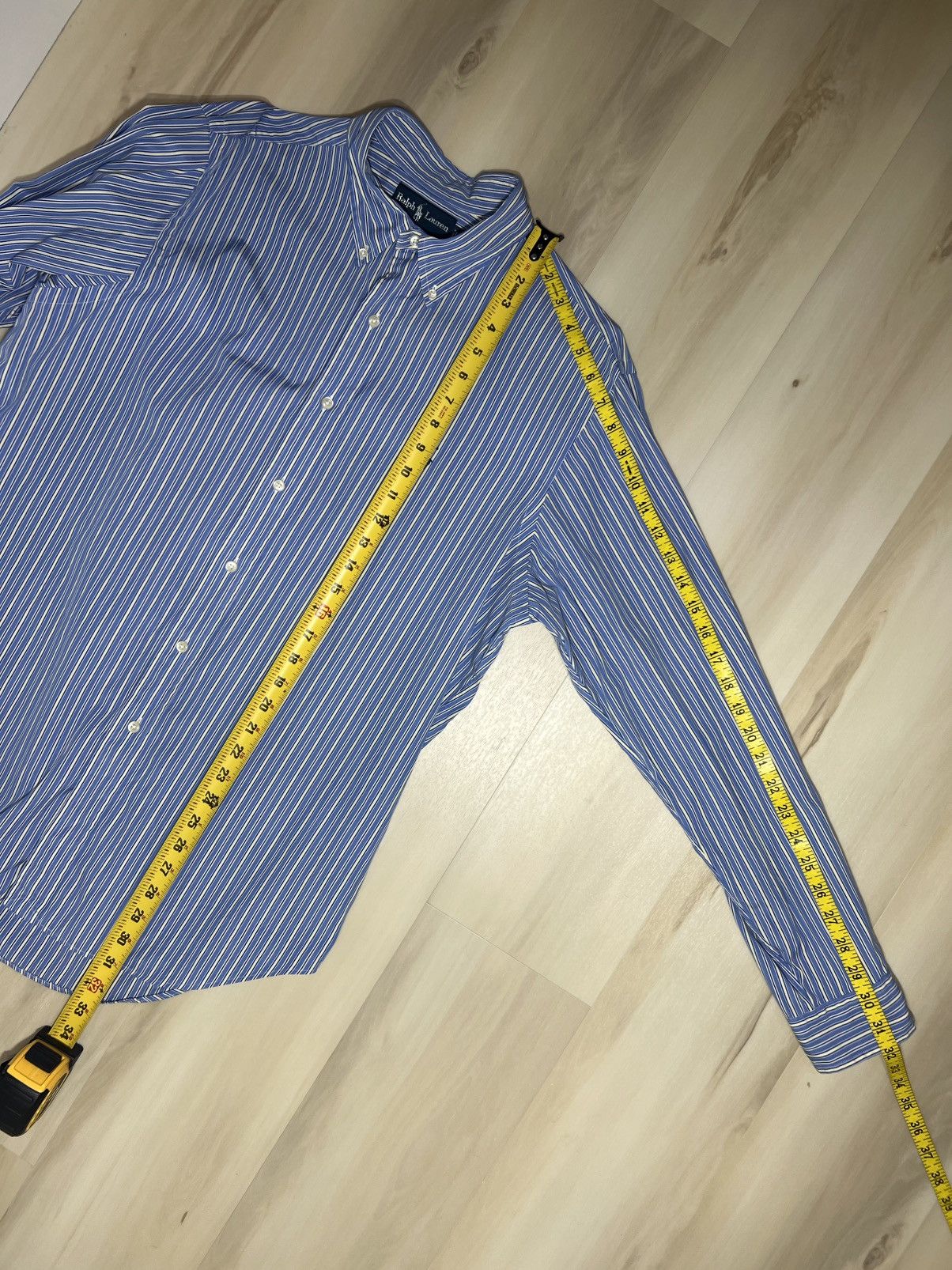 Polo Ralph Lauren Polo Ralph Lauren Shirt Mens 16.5 34/35 Blue Yellow Striped Size US L / EU 52-54 / 3 - 5 Thumbnail
