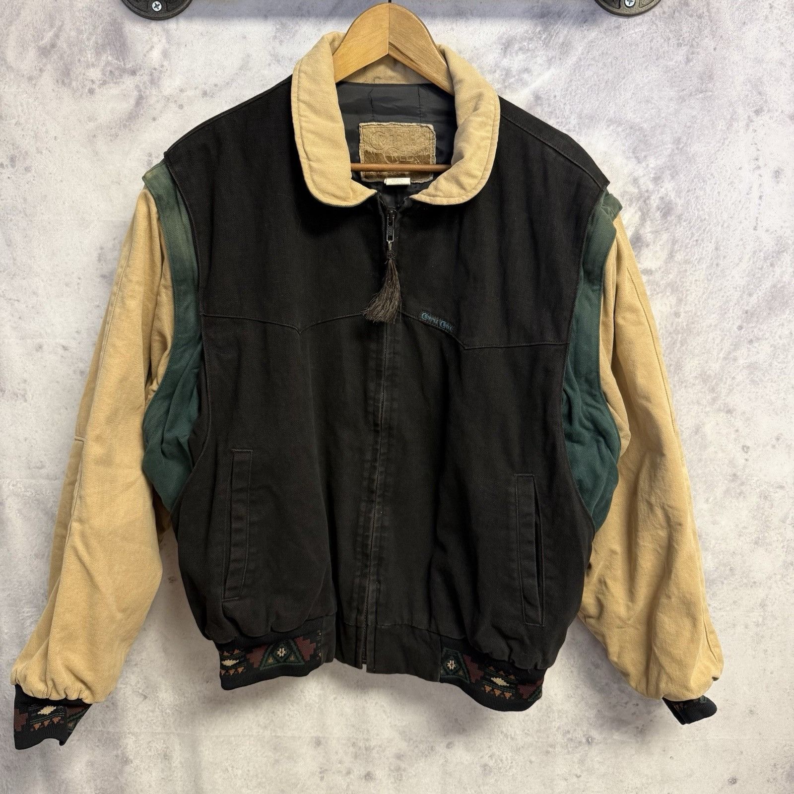 Vintage Vintage Cripple Creek Aztec Bomber Jacket Mens Large Zip Off Size US L / EU 52-54 / 3 - 1 Thumbnail