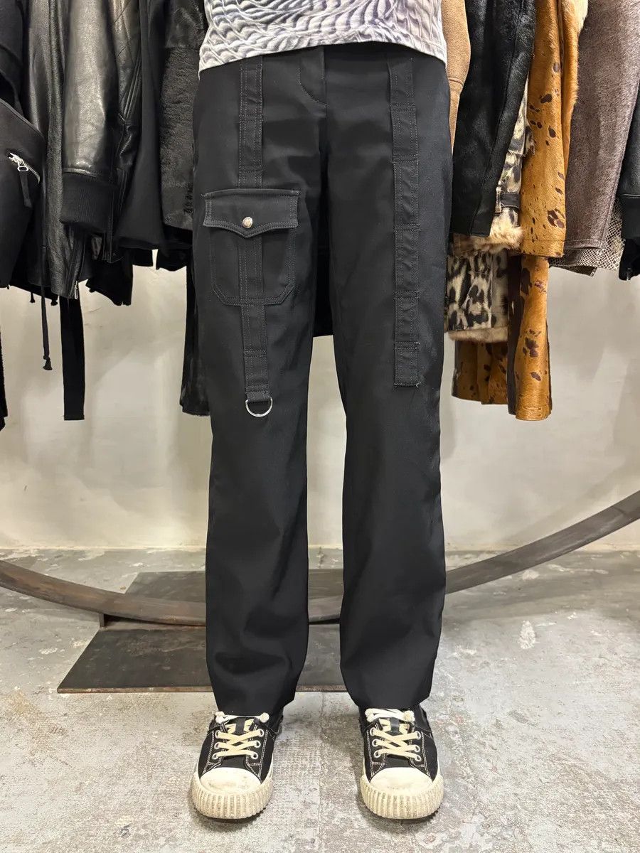 Gianfranco Ferre × Vintage 2000s Gianfranco Ferré Black Straps Pants Size US 30 / EU 46 - 1 Thumbnail