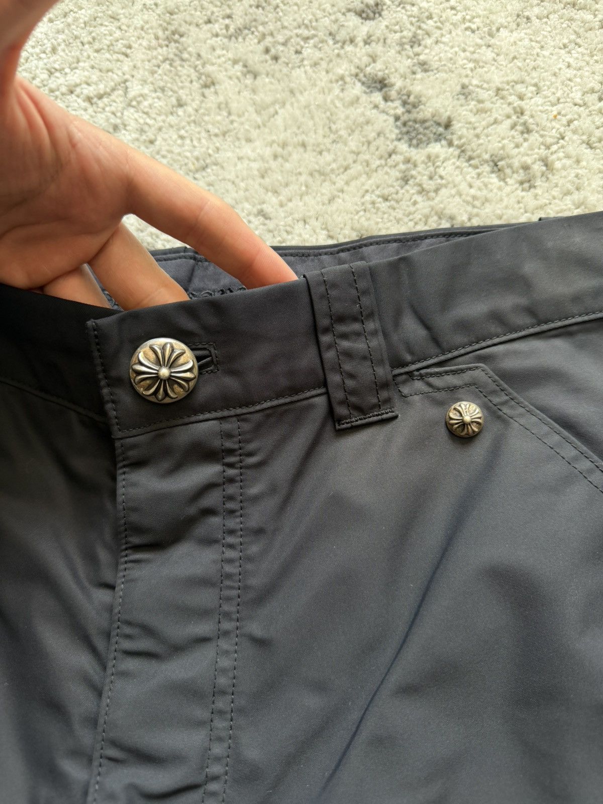 Chrome Hearts Lambskin Leather Nylon Carpenter Shorts Size US 31 - 4 Thumbnail