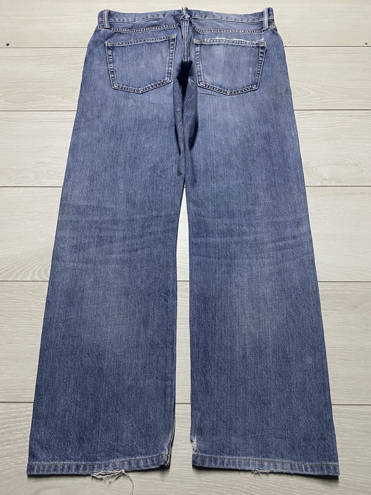 Japanese Brand Vintage japanese Uniqlo Blue Wash Grunge Selvedge Jeans Size US 34 / EU 50 - 2 Thumbnail
