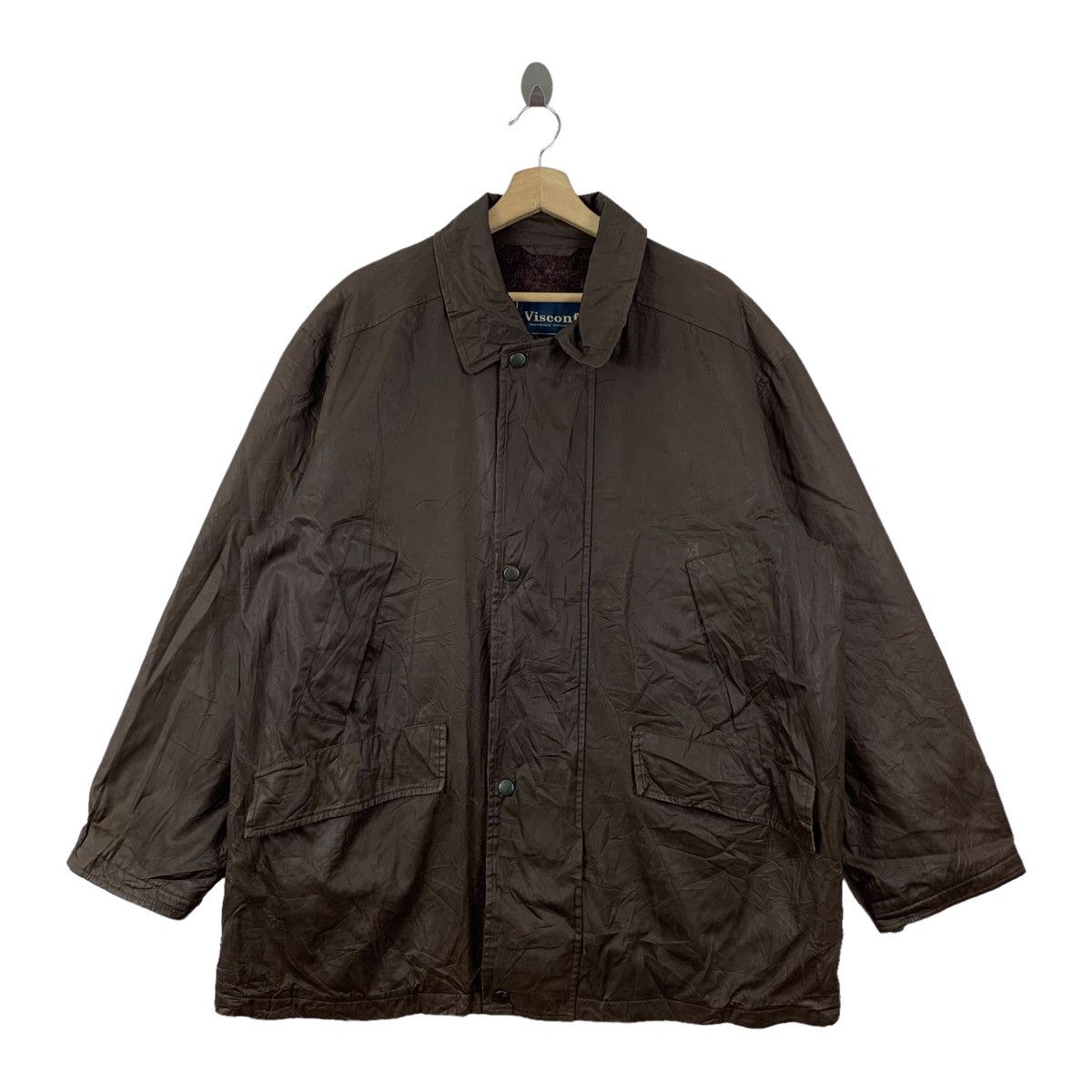 Vintage Vintage VISCONF Italian Fashion Designer Casual Wax Jacket Size US XL / EU 56 / 4 - 1 Thumbnail