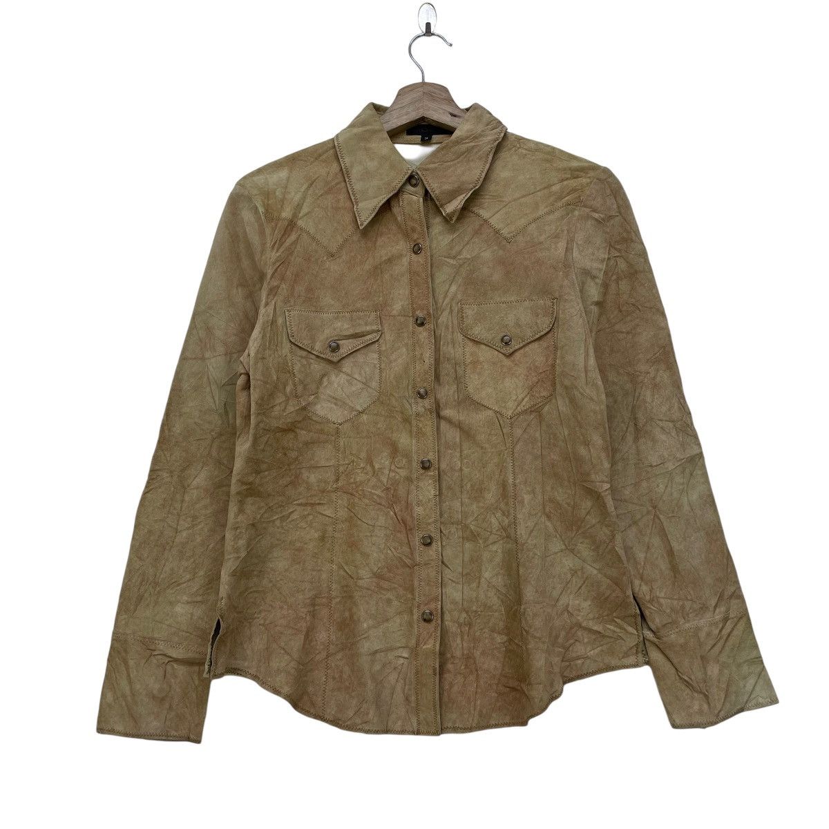 Leather × Vintage Japanese Brand MOGA Western Snap Button Leather Size M / US 6-8 / IT 42-44 - 1 Thumbnail
