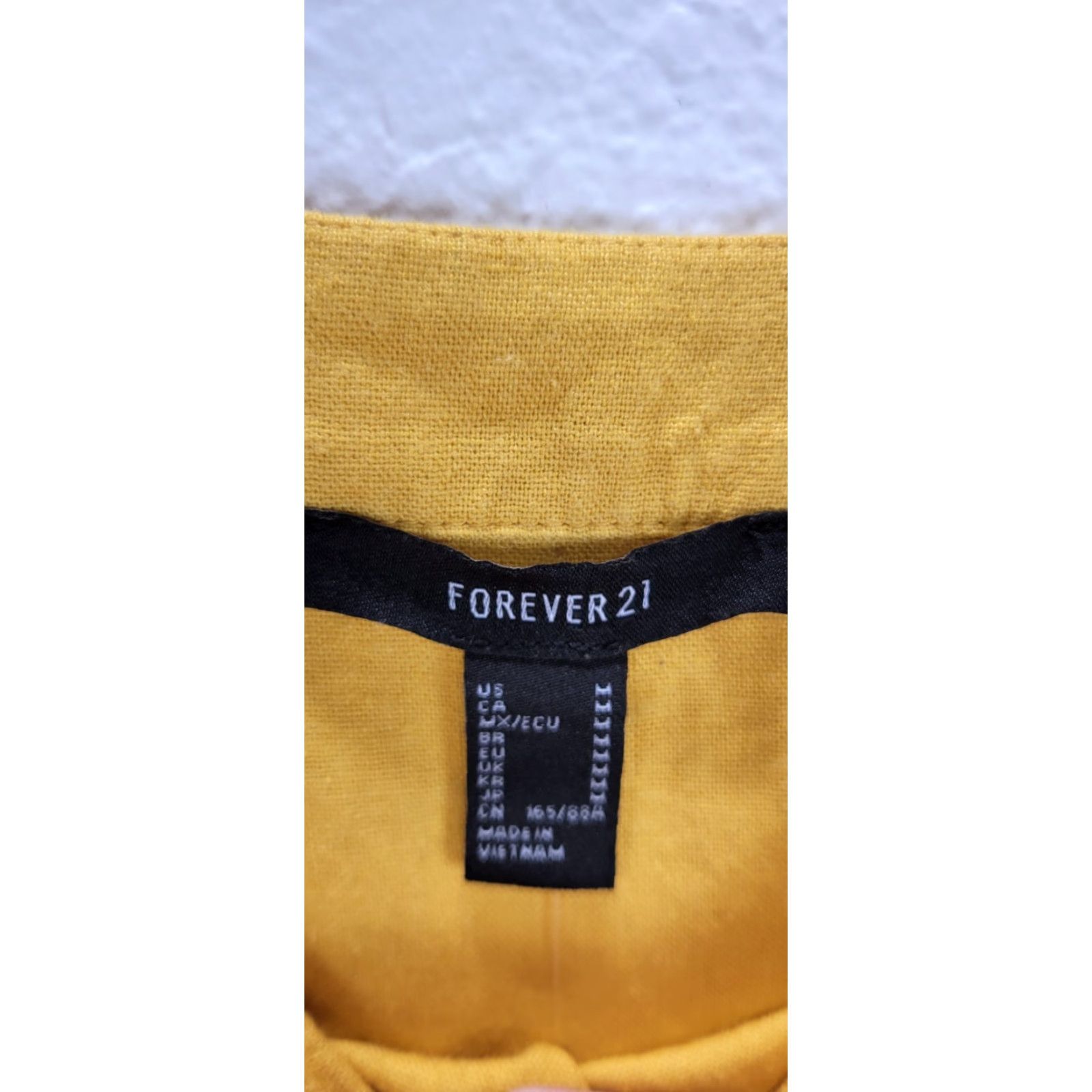 Forever 21 FOREVER 21 Sunny Spot Mustard Mini Dress Linen Rayon Sleeveless Button Front Zip M NWT Womens Sundress Size M / US 6-8 / IT 42-44 - 3 Thumbnail