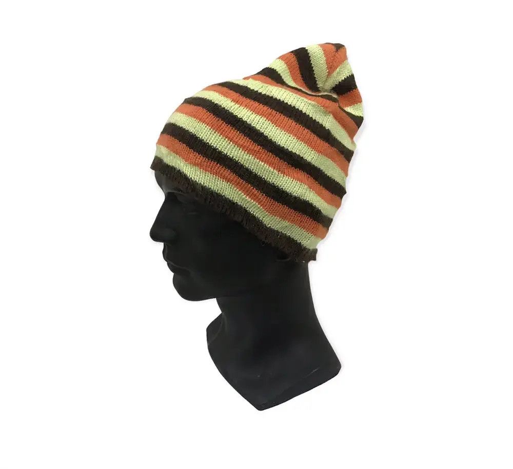 Japanese Brand Stripe Design Beanie Hat