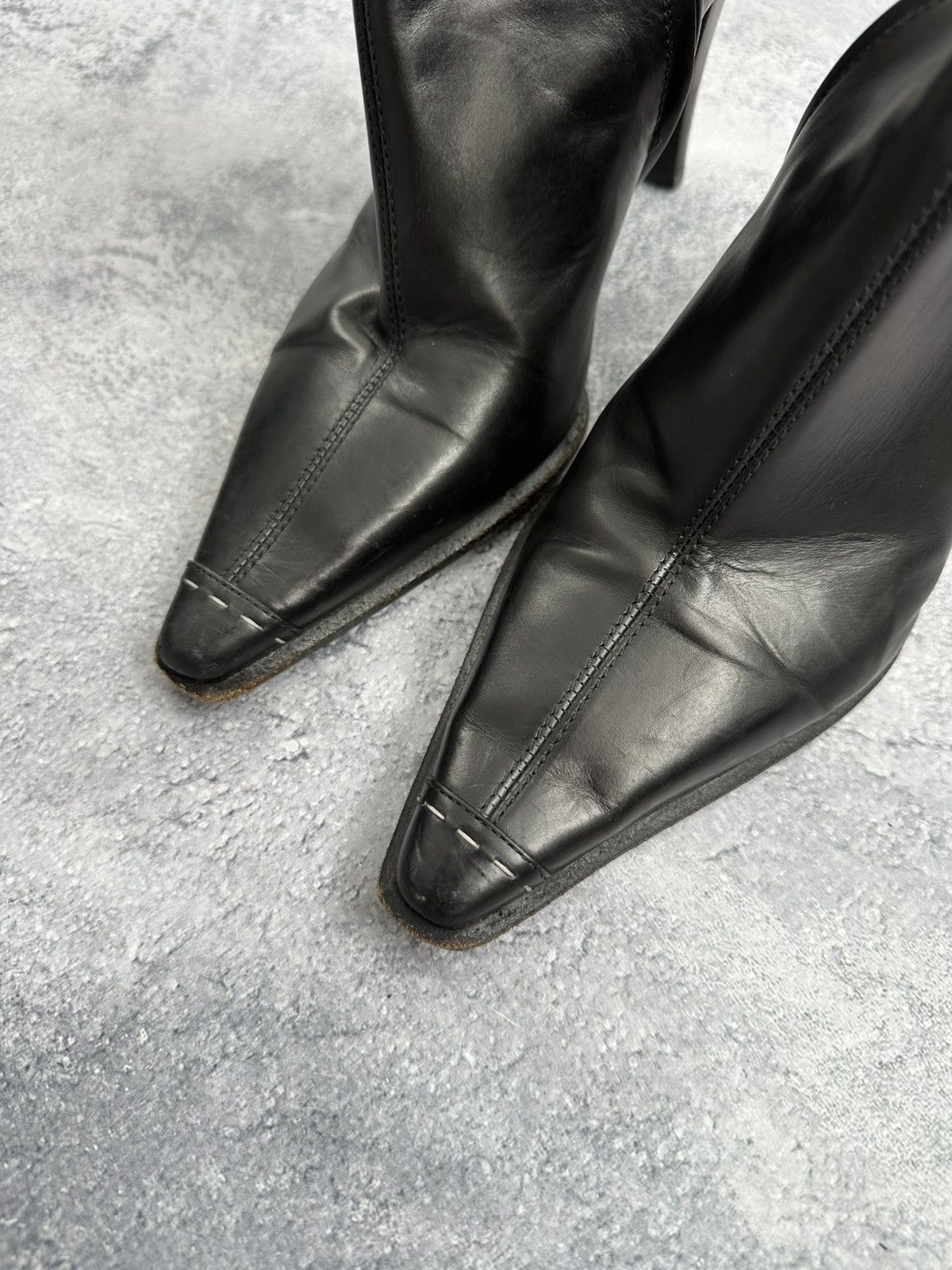 Gucci Gucci by Tom Ford Vintage Leather Boots Black Heels 39 1/2C Size US 9.5 / IT 39.5 - 11 Thumbnail