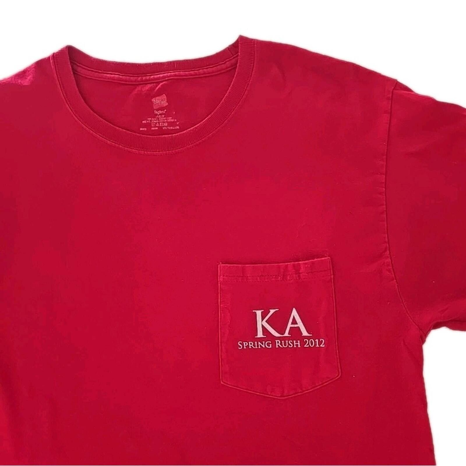 Hanes Red Kappa Alpha 2012 Spring Rush West FL LS T Shirt Mens M Size US M / EU 48-50 / 2 - 5 Thumbnail