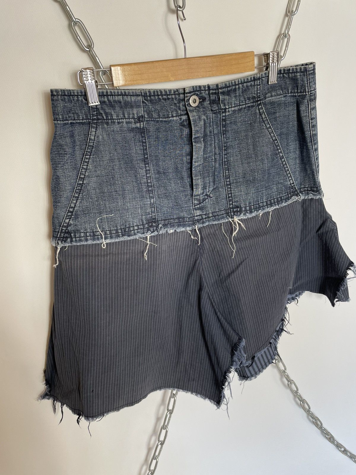Michiko Koshino Y2K Michiko Koshino Asymmetrical Denim Skirt L Size Size 32" / US 10 / IT 46 - 6 Thumbnail