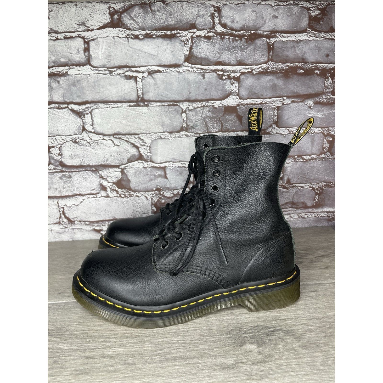Dr. Martens Doc Martens Pascal 1460 Black Leather Lace Up Combat Boots W Size US 8 / IT 38 - 8 Thumbnail