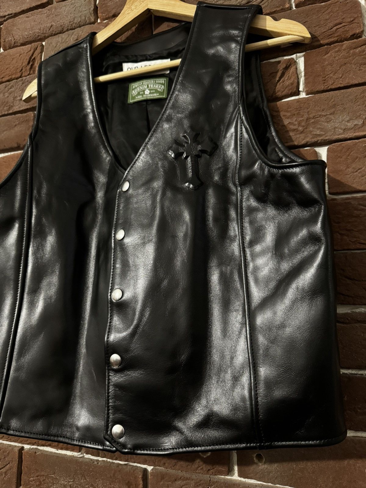 DENIM TEARS Our Legacy x Denim Tears 2Pac Cross Cow Leather Vest Grail S Size US S / EU 44-46 / 1 - 5 Thumbnail