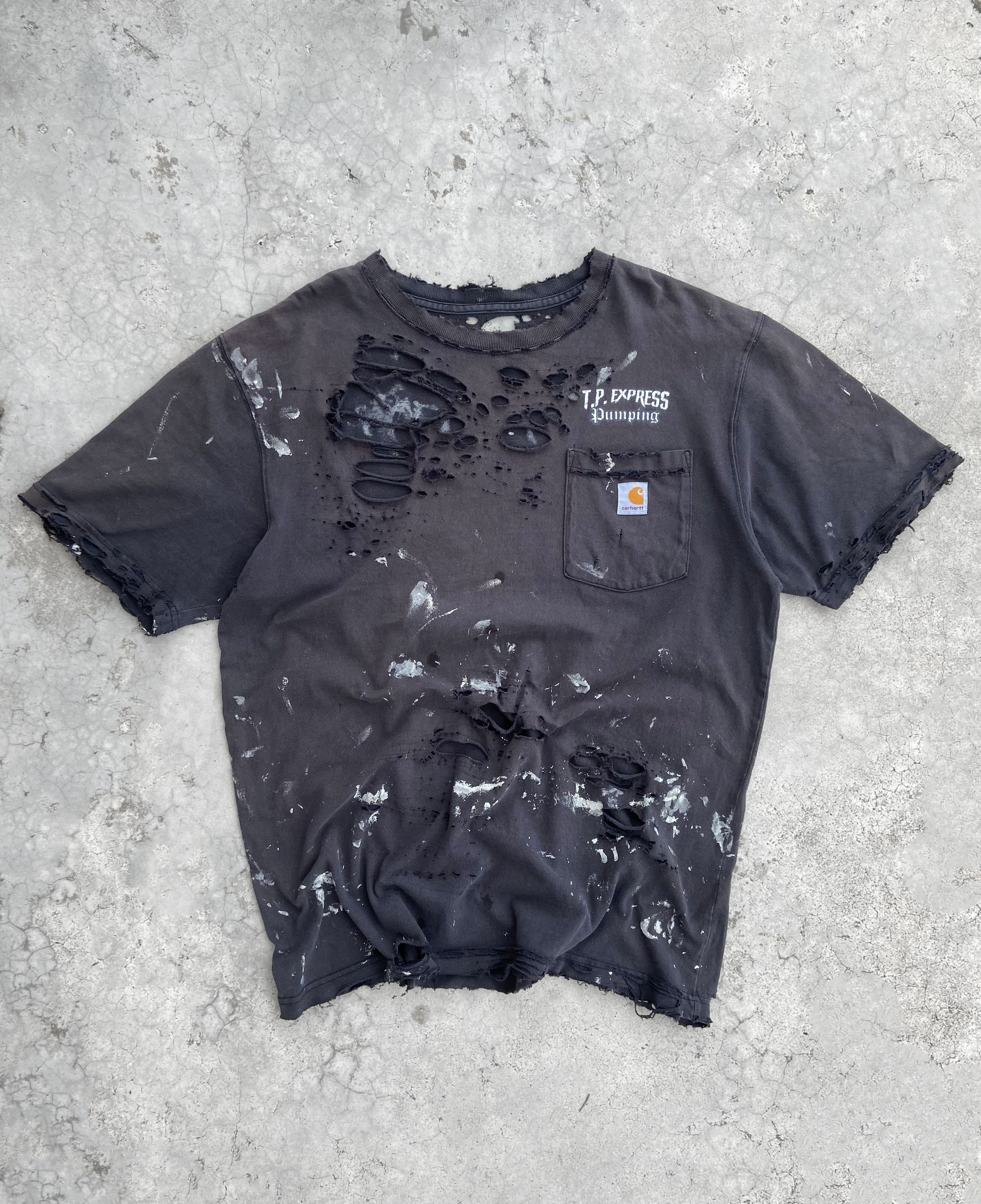 Carhartt × Vintage Carhartt T-Shirt Sun Fade Thrashed Distressed Pocket Size US L / EU 52-54 / 3 - 2 Thumbnail