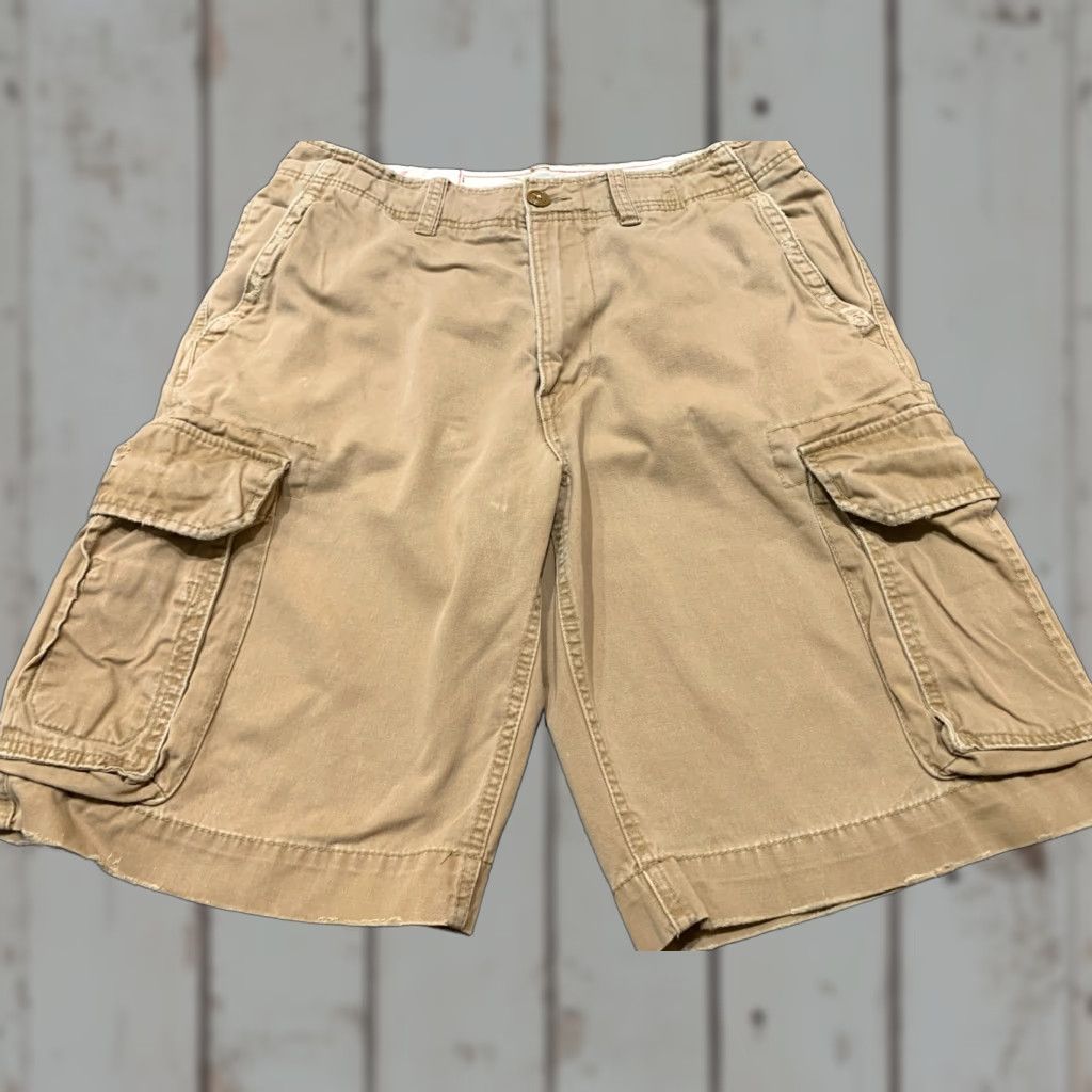 Vintage AMERICAN EAGLE Cargo Shorts Mens Size 31 Brown Regular Fit Casual Size US 31 - 1 Thumbnail