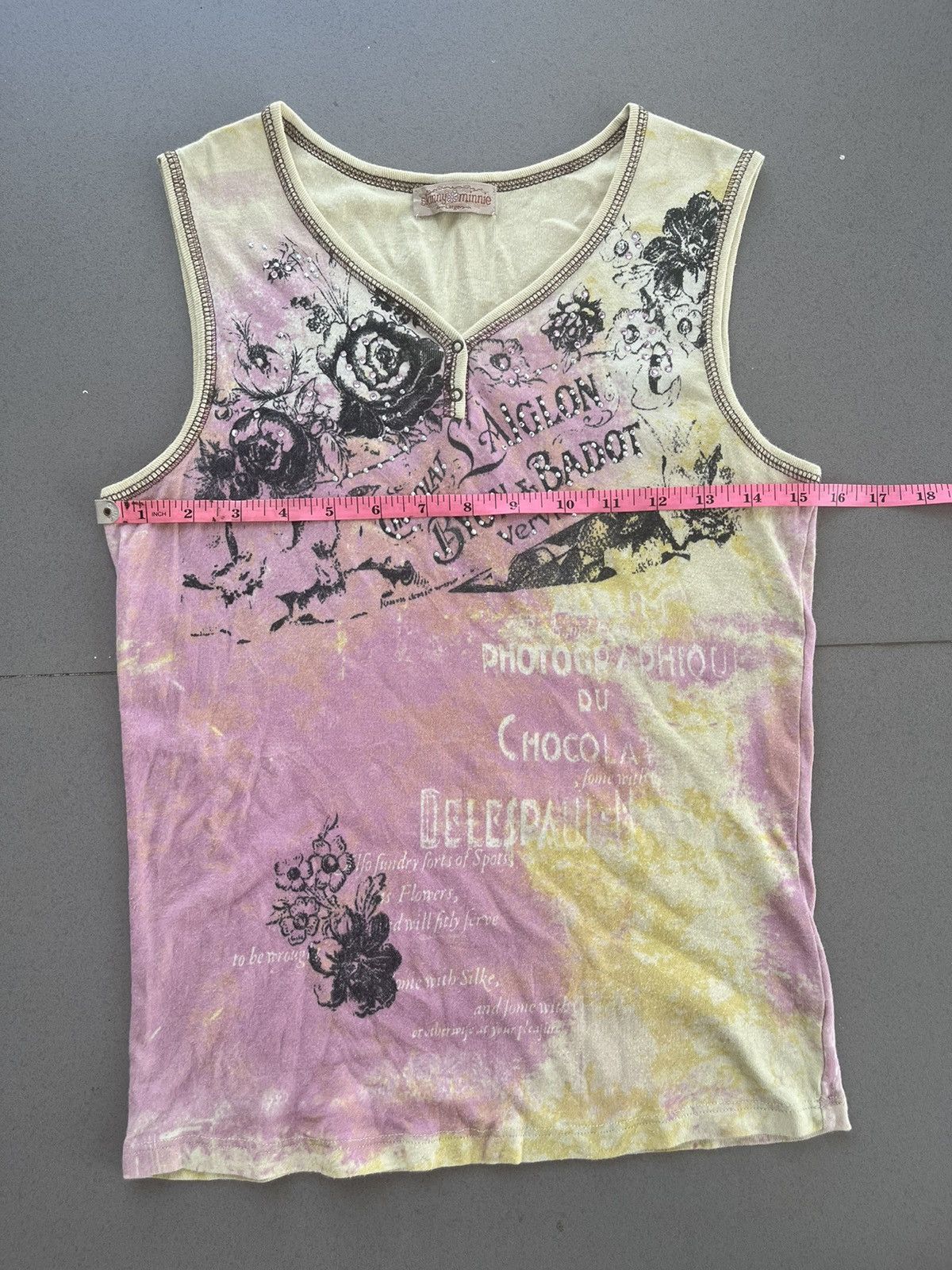 If Six Was Nine Skinny Minnie Tank Tops Y2k Poem Abstract Size L / US 10 / IT 46 - 12 Thumbnail