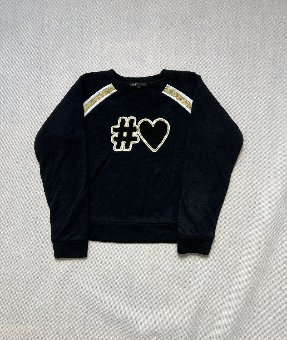 Maje Sweatshirt Maje Heart Black Size M / US 6-8 / IT 42-44 - 2 Thumbnail