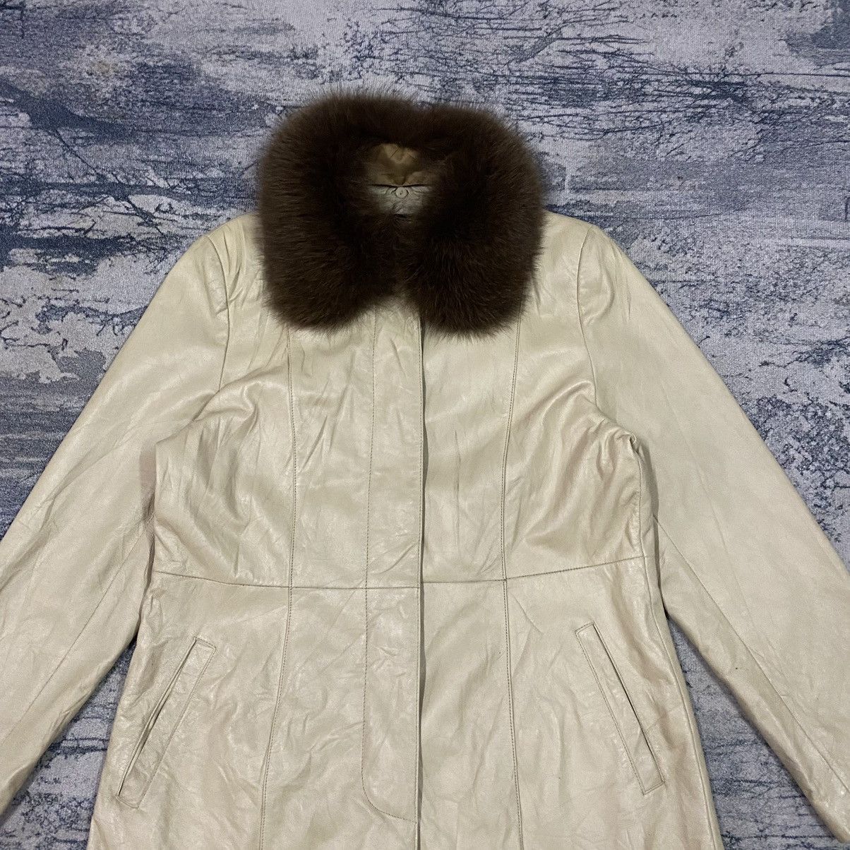 Vintage Vintage Six One Place Fur Neck Leather Jacket Size L / US 10 / IT 46 - 2 Thumbnail