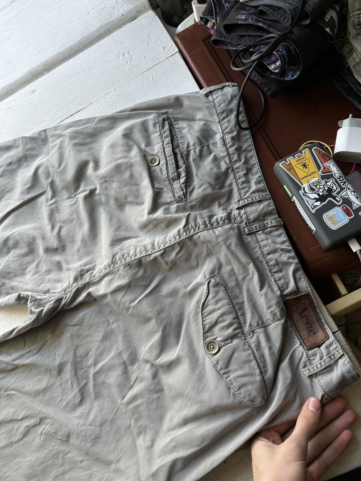 Acne Studios 🚨 ACNE RARE MEN GRAY CARGO PANTS ACNE STUDIOS VNTG Size US 34 / EU 50 - 11 Thumbnail