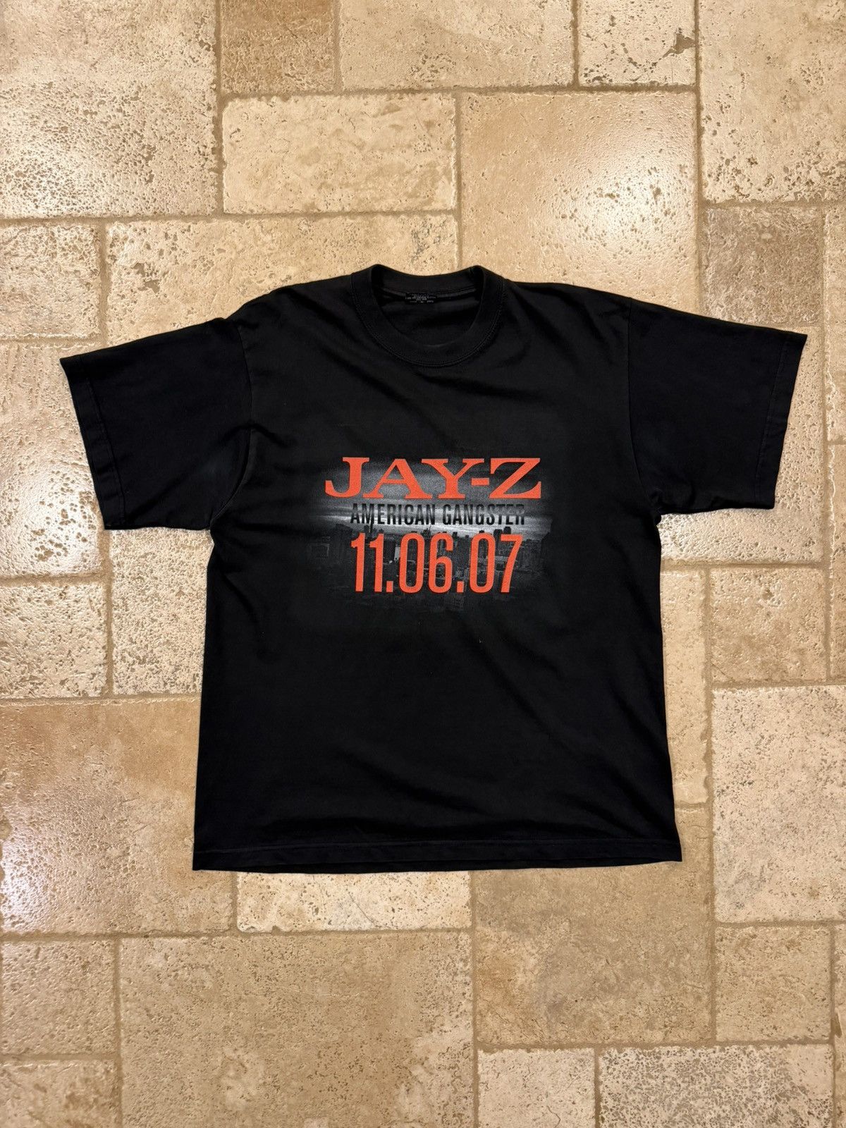 Vintage Vintage Jay-Z 2007 American Ganster Promo Black Rap T-Shirt Size US XL / EU 56 / 4 - 4 Thumbnail