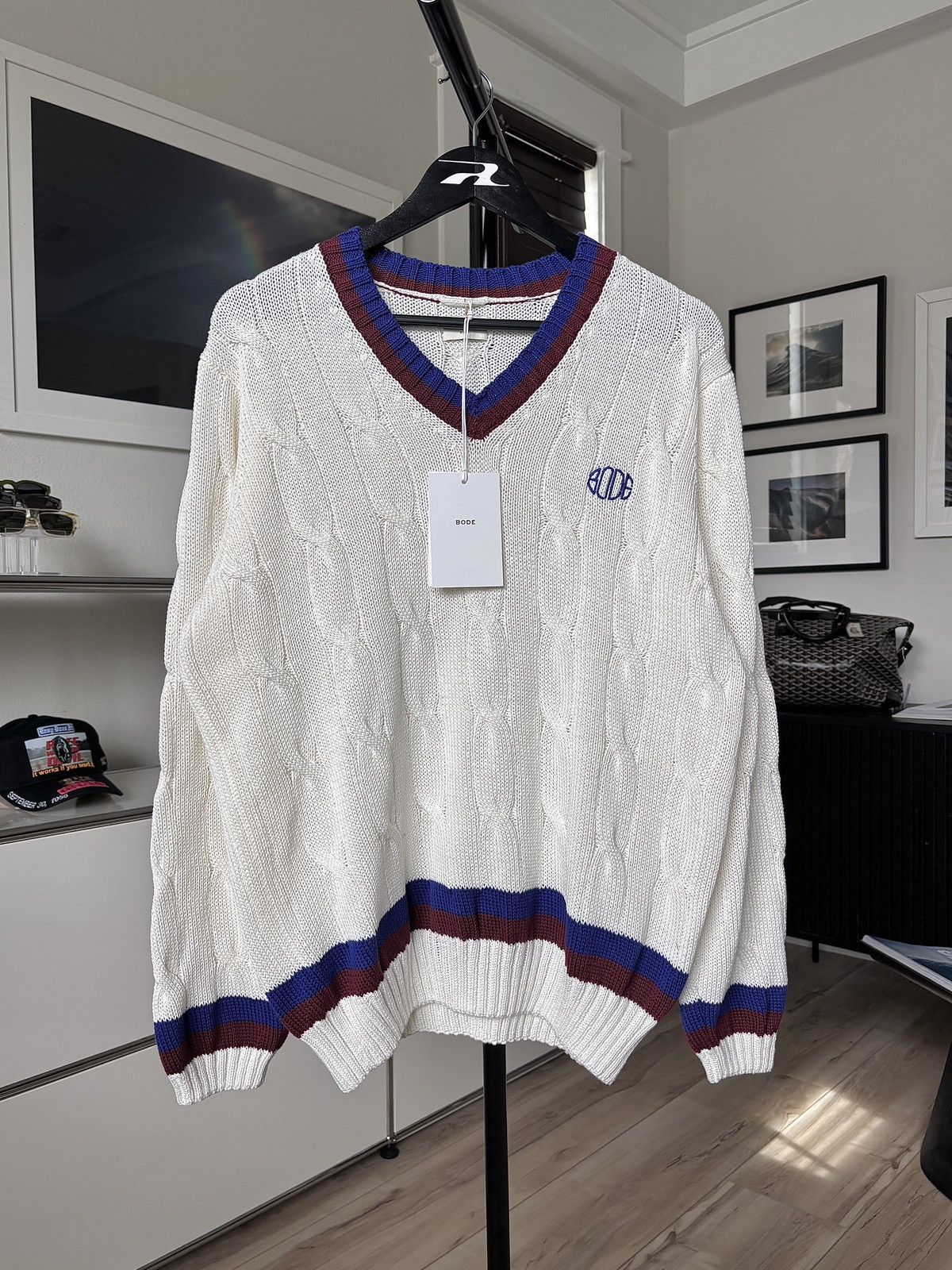 Bode BODE | KNIT LOGO TENNIS SWEATER Size US M / EU 48-50 / 2 - 2 Thumbnail