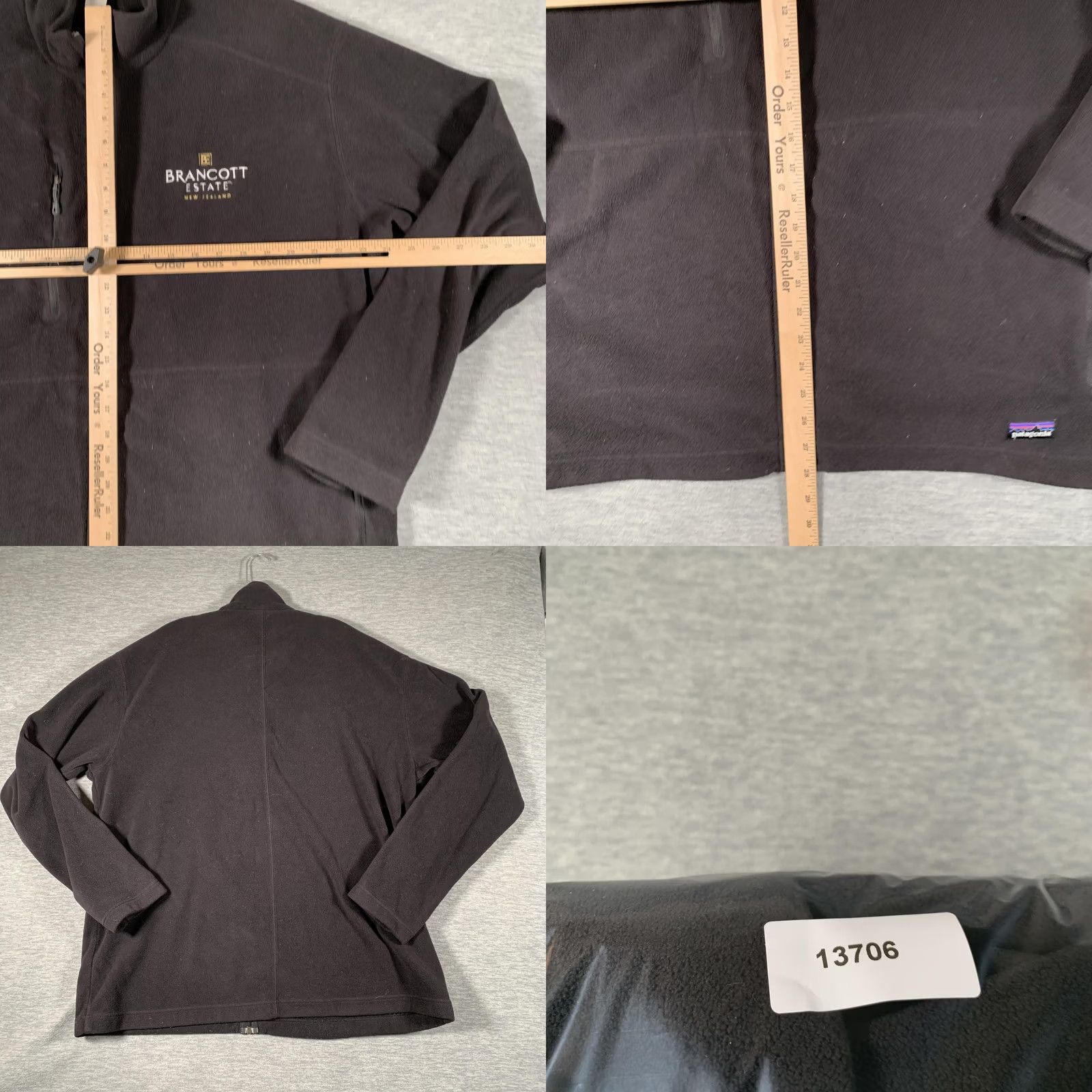 Patagonia Patagonia Synchilla Fleece Jacket Mens XL Black Full Zip Brancott Estate Logo Size US XL / EU 56 / 4 - 8 Thumbnail