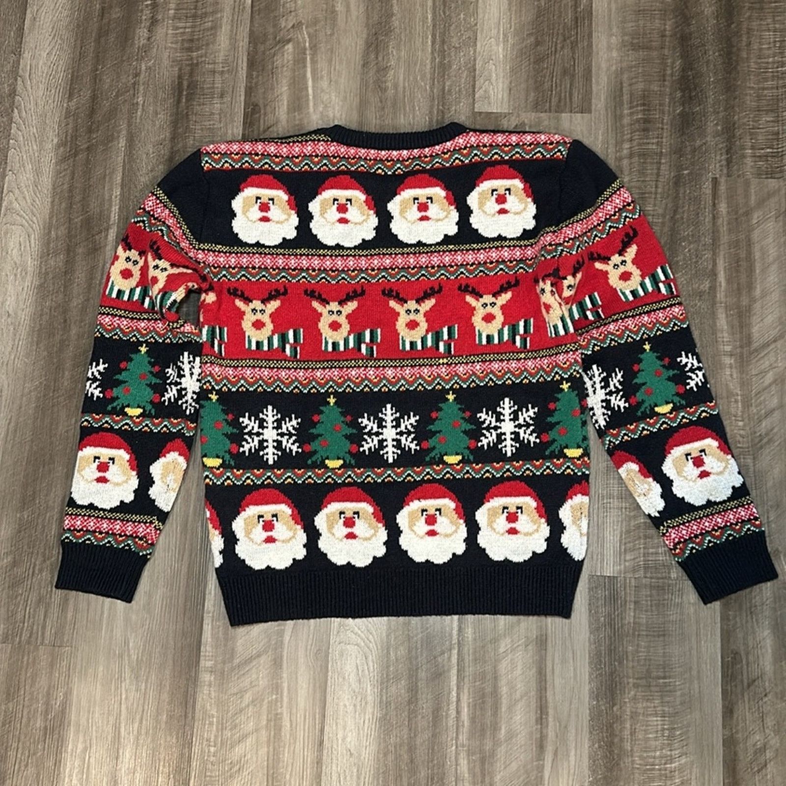 Other Daisy Boutique Merry Christmas Santa and Rudolph Sweater -XL Size US XL / EU 56 / 4 - 3 Thumbnail