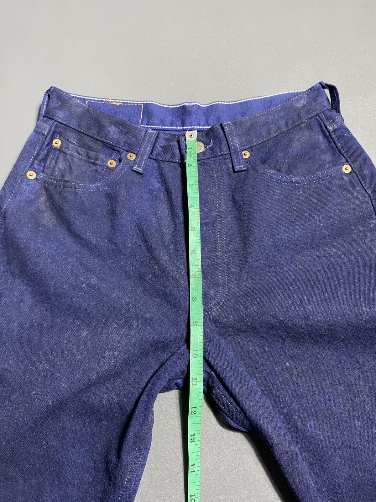 Levi's Levi's 501 Wax Coated Blue Waxed Jeans Size US 29 - 18 Thumbnail