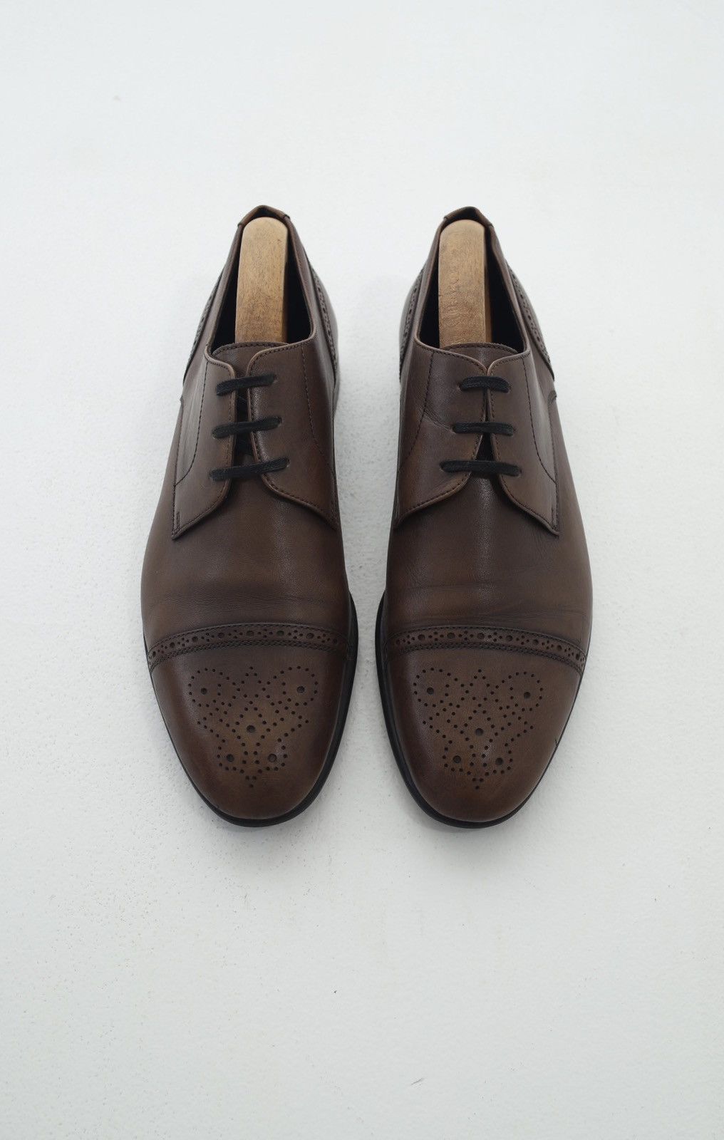 Balmain BALMAIN PARIS Derby Leather Shoes Wingtip Brown Men’s Size US 9 / EU 42 - 3 Thumbnail