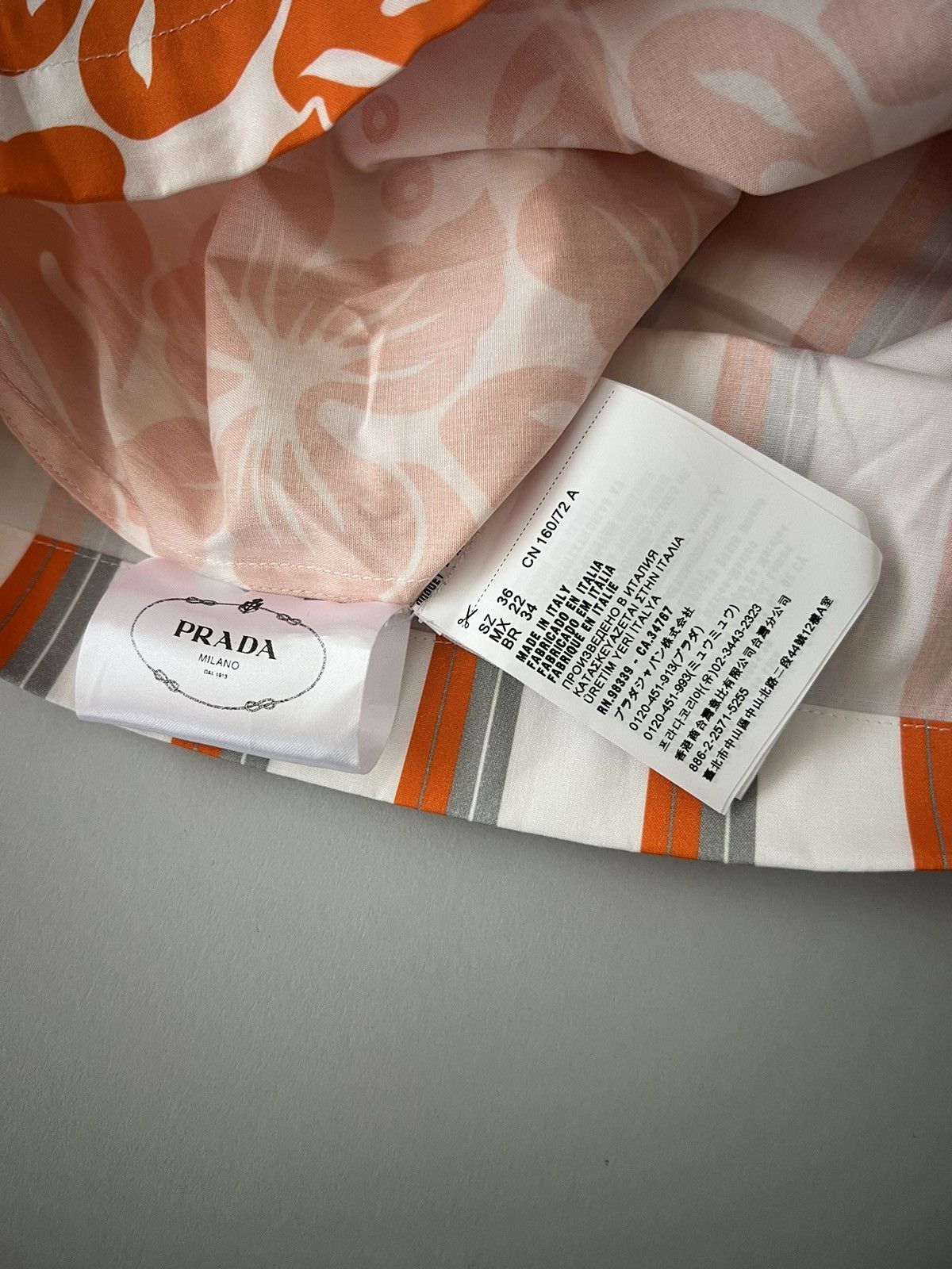 Prada Prada Orange Double Match poplin shirt Size US S / EU 44-46 / 1 - 9 Thumbnail