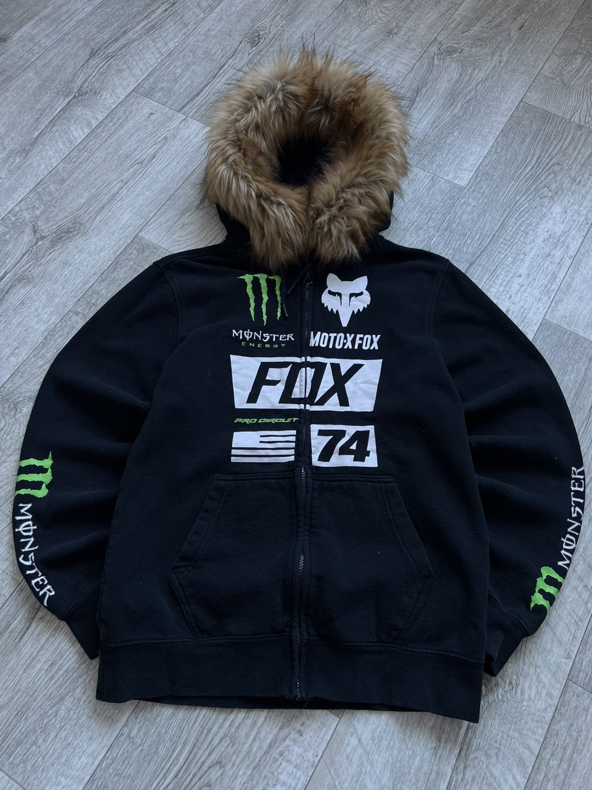 Hysteric Glamour Fox Racing Monster Energy Faux Fur Zip Y2k Hysteric Glamour Size US M / EU 48-50 / 2 - 5 Thumbnail